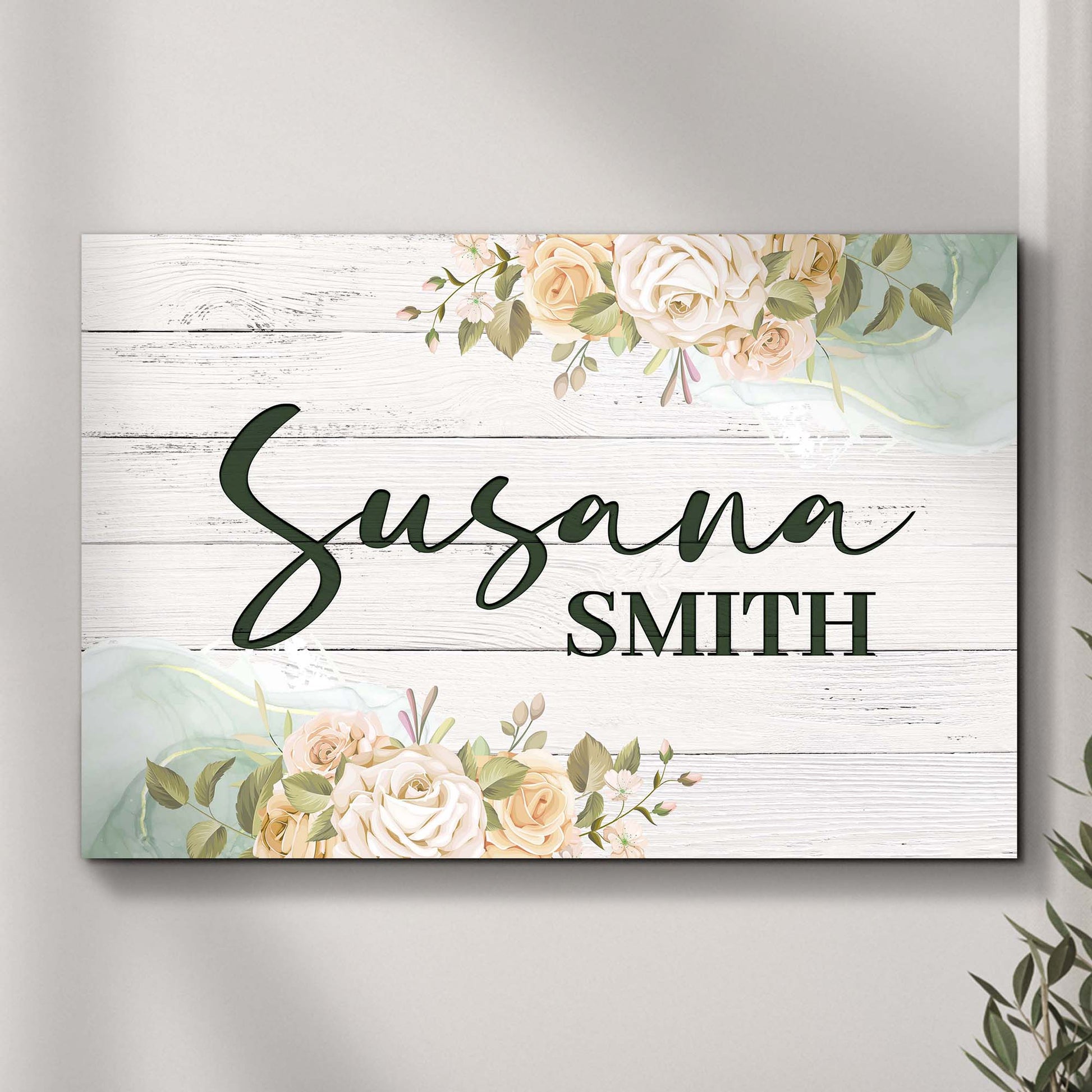 Floral Girls Room Sign Style 1 - Image by Tailored Canvases