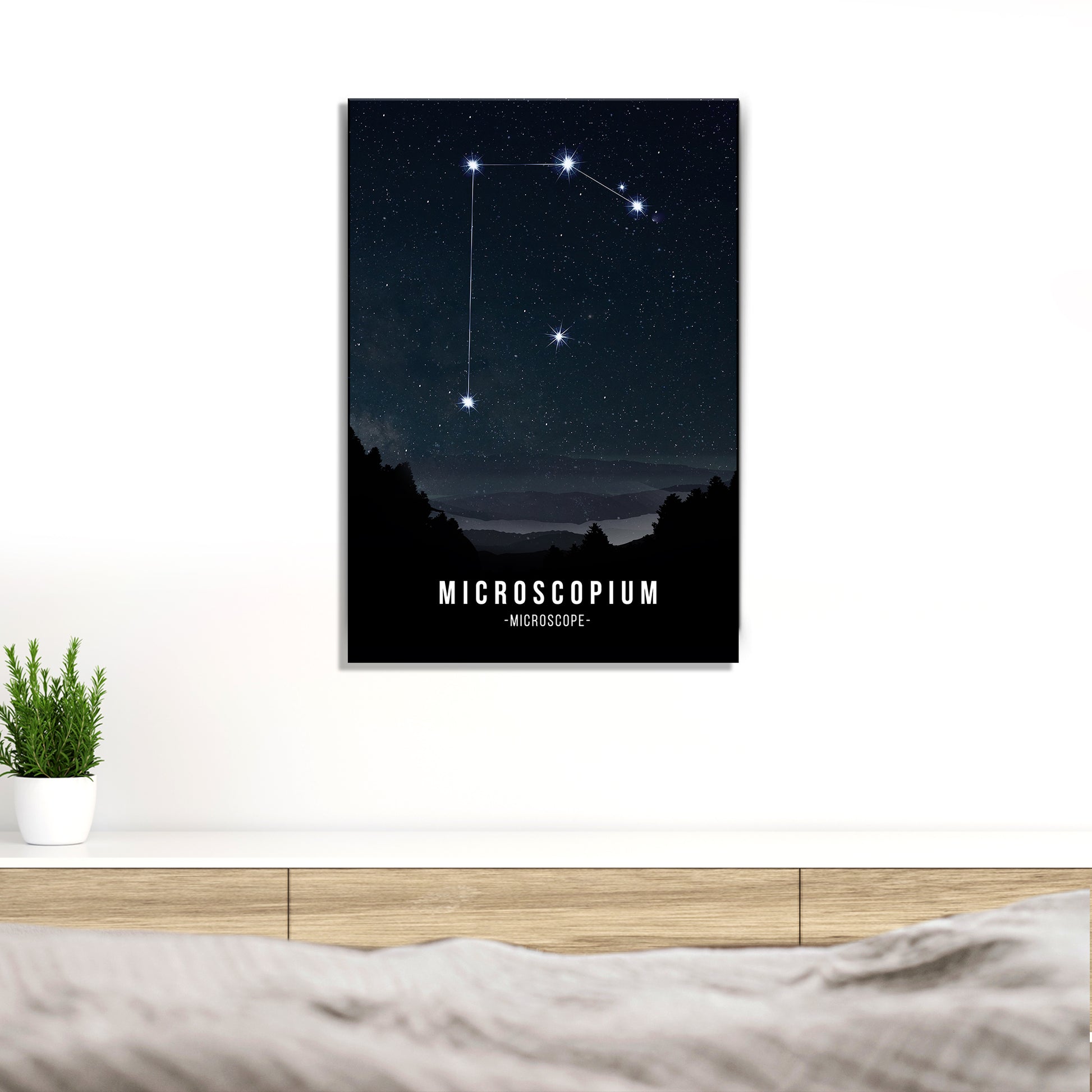Microscopium Constellation Canvas Wall Art Style 1 - Image by Tailored Canvases