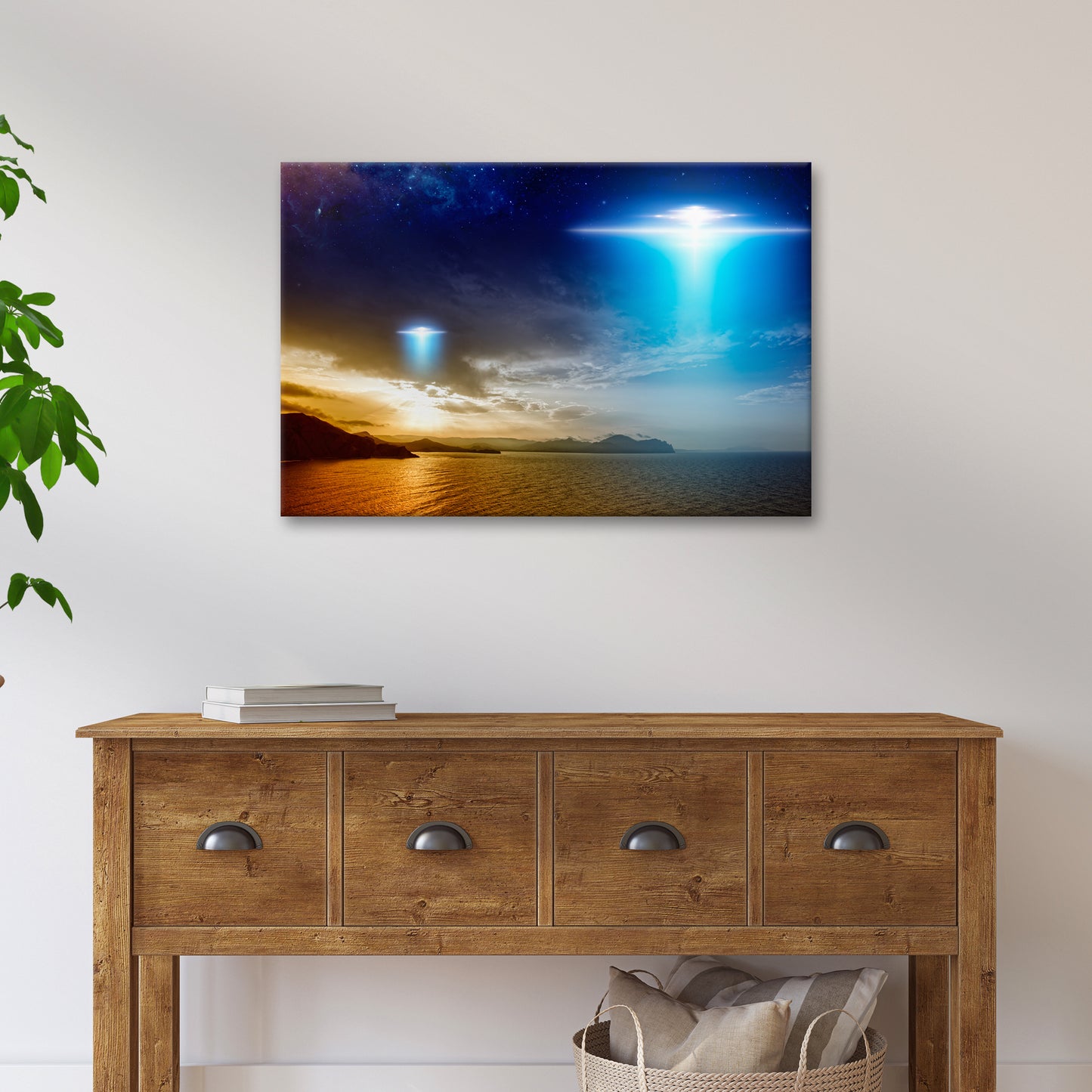 Extraterrestrial UFO Canvas Wall Art Style 1 - Image by Tailored Canvases