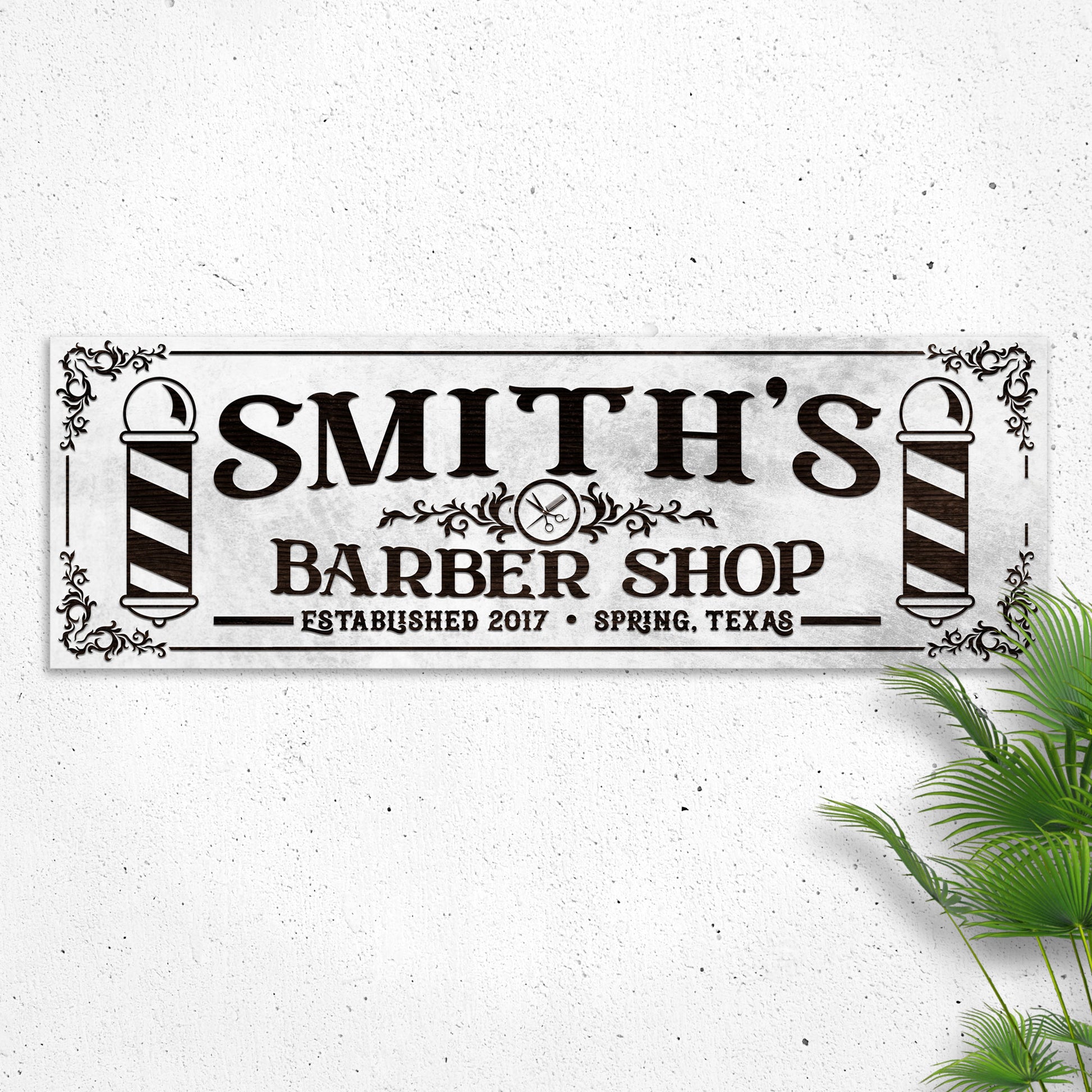 Custom Barbershop Sign II | Customizable Canvas Style 1 - Image by Tailored Canvases