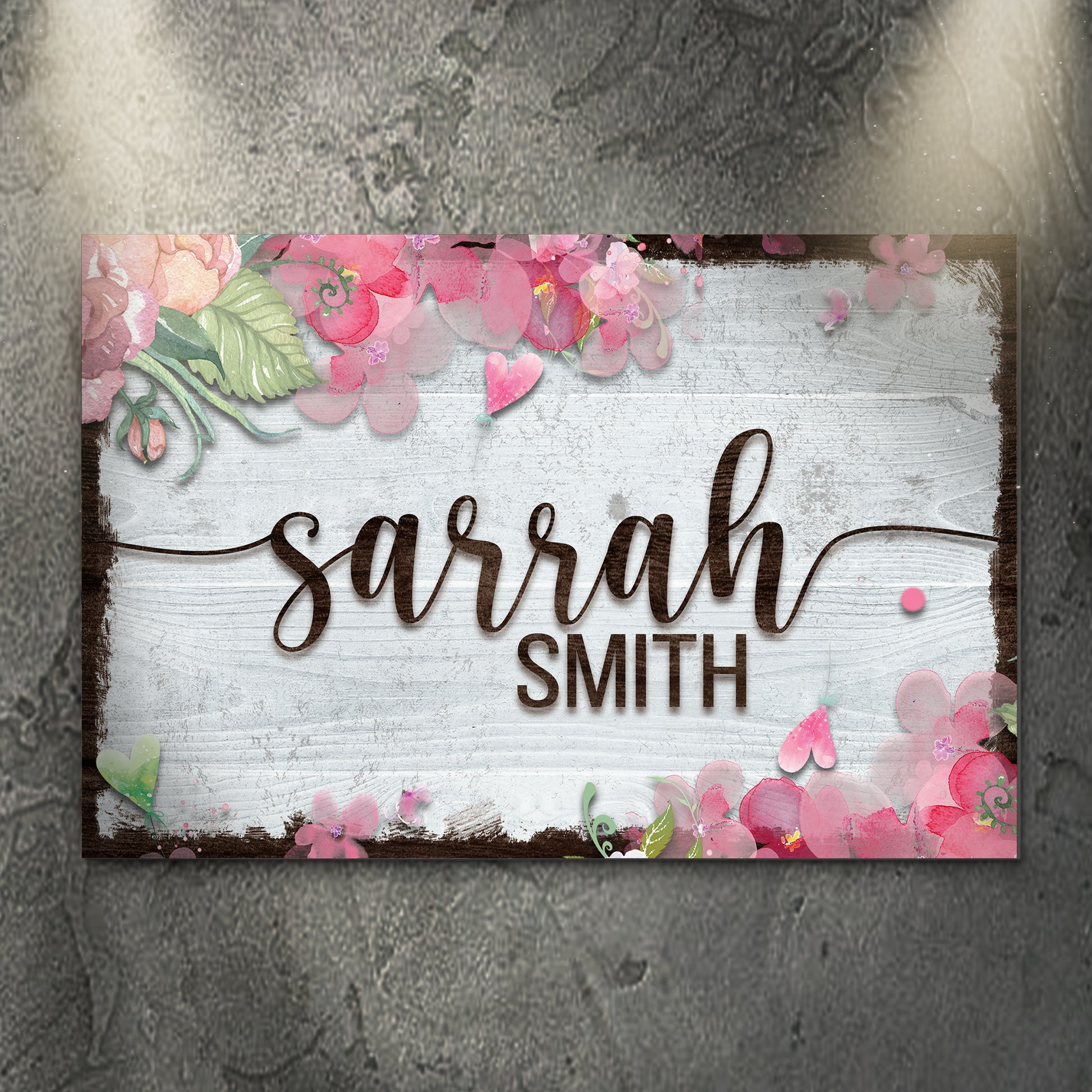 Floral Kids Room Sign Style 1 - Image by Tailored Canvases
