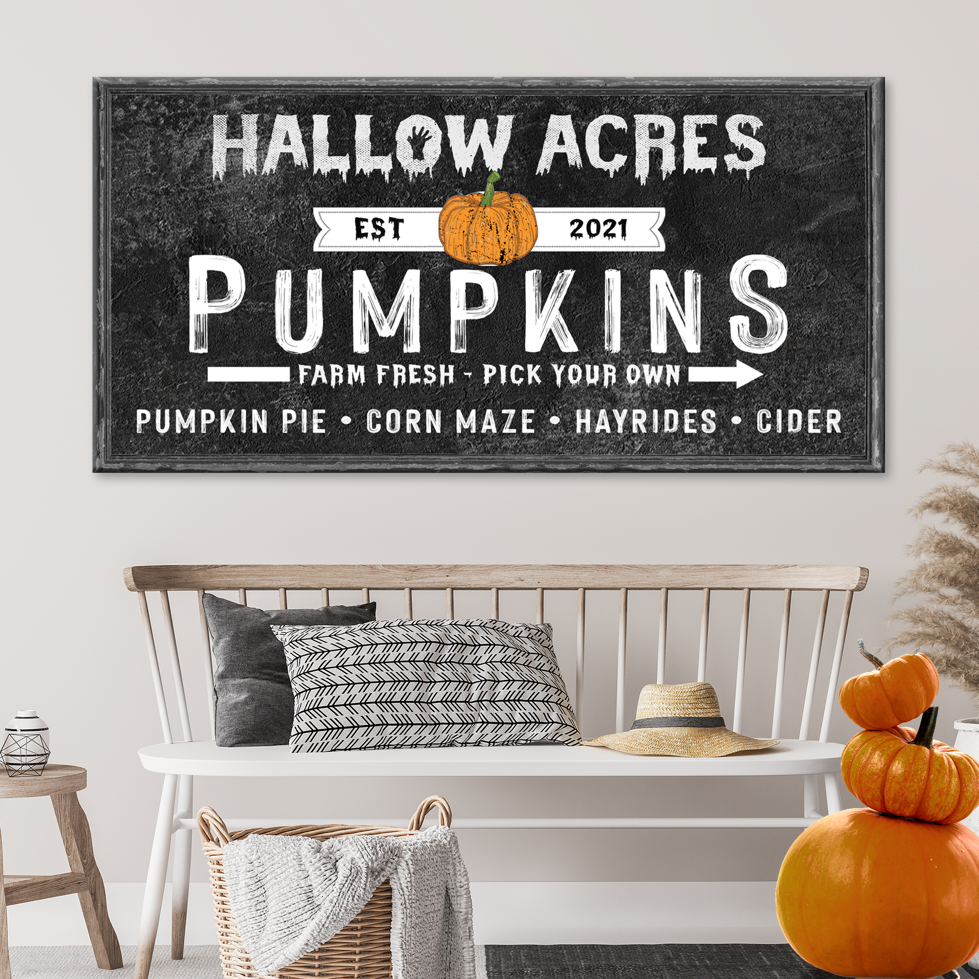 Halloween Pumpkin Sign Style 2 - Image by Tailored Canvases