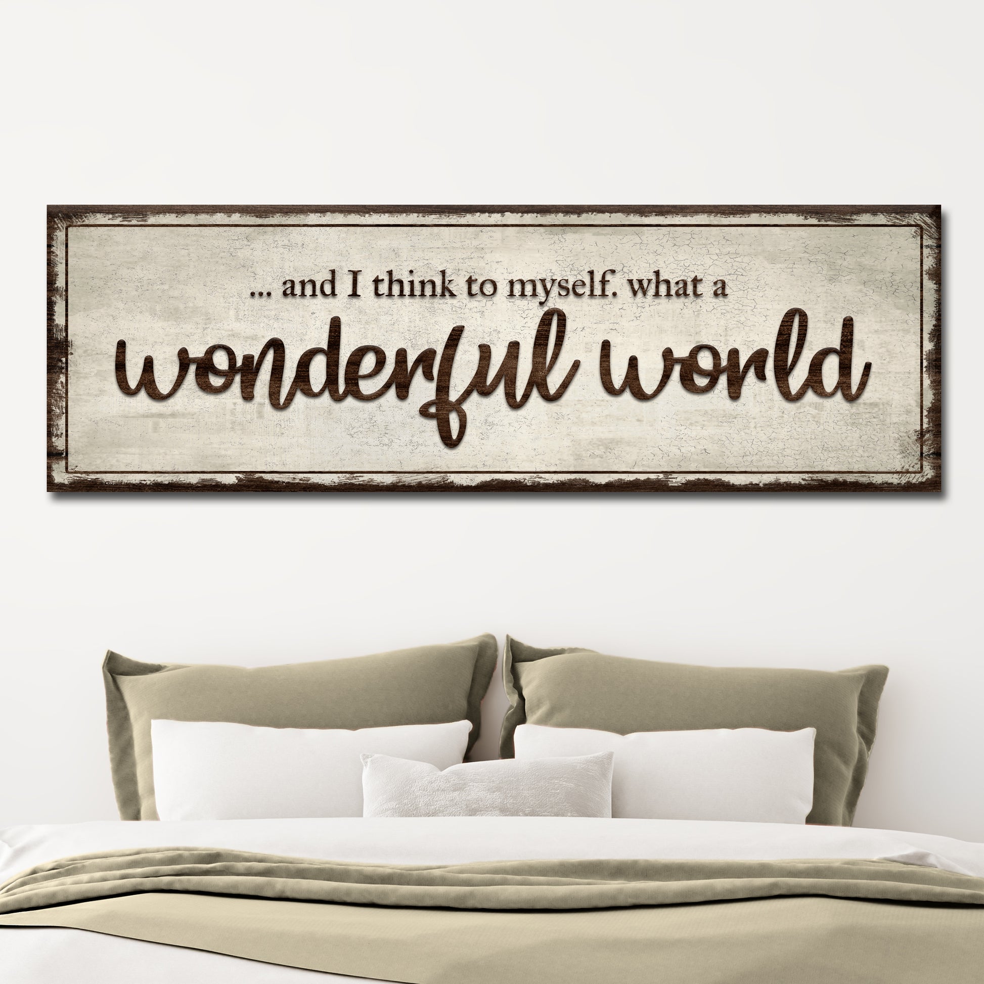 What A Wonderful World Sign III Style 1 - Image by Tailored Canvases