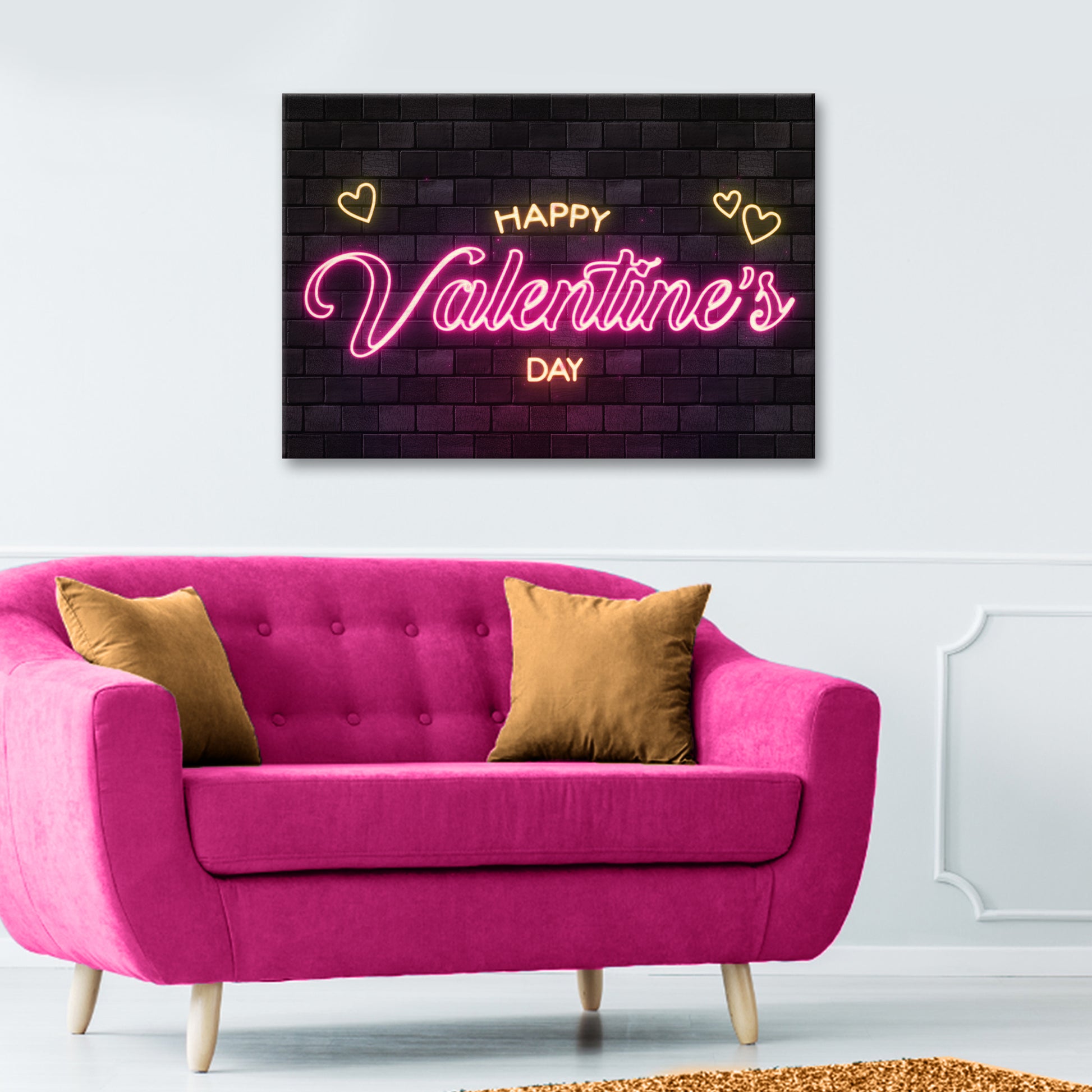 Neon Valentine's Day Sign - Image by Tailored Canvases