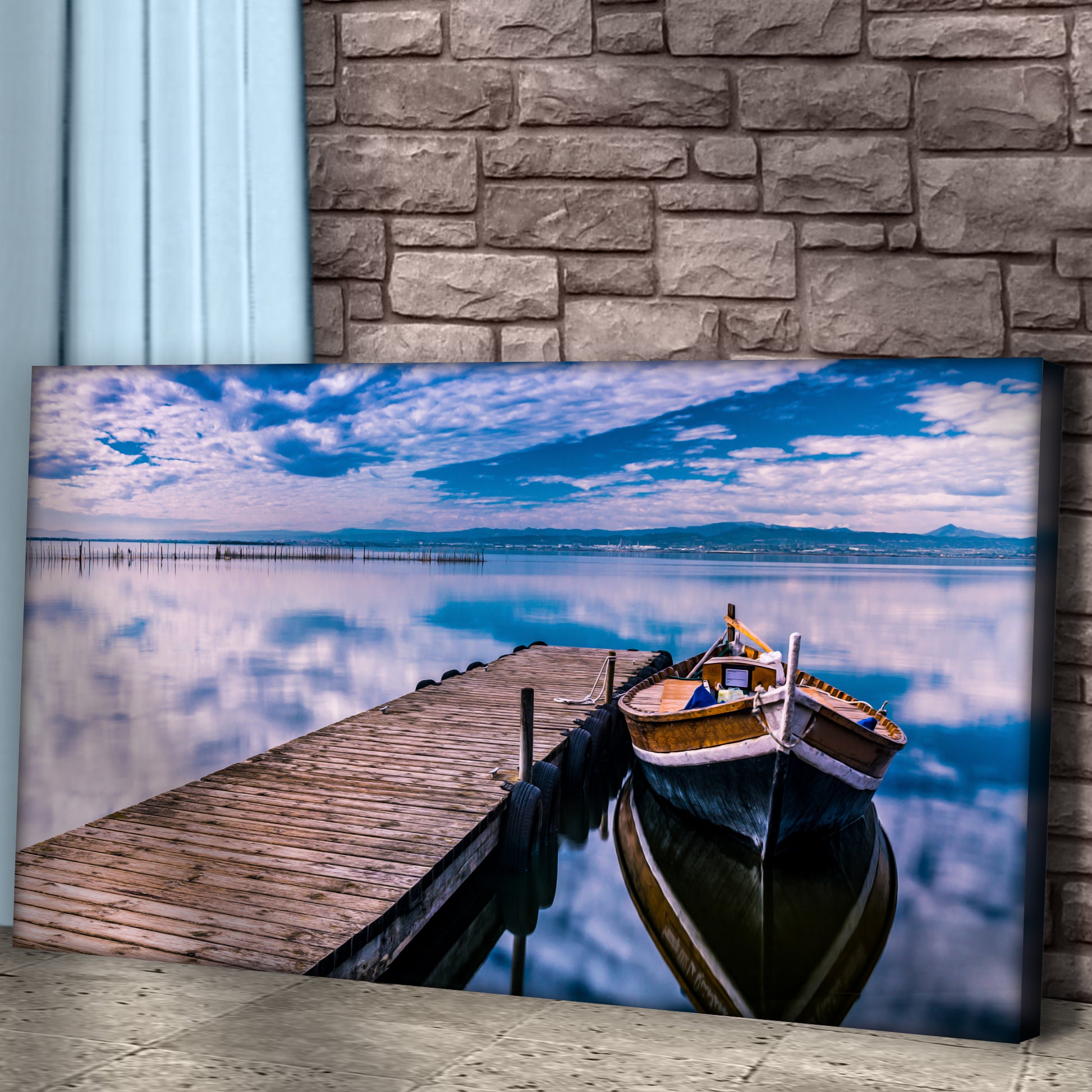 Boat Seascape Canvas Wall Art Style 1 - Image by Tailored Canvases