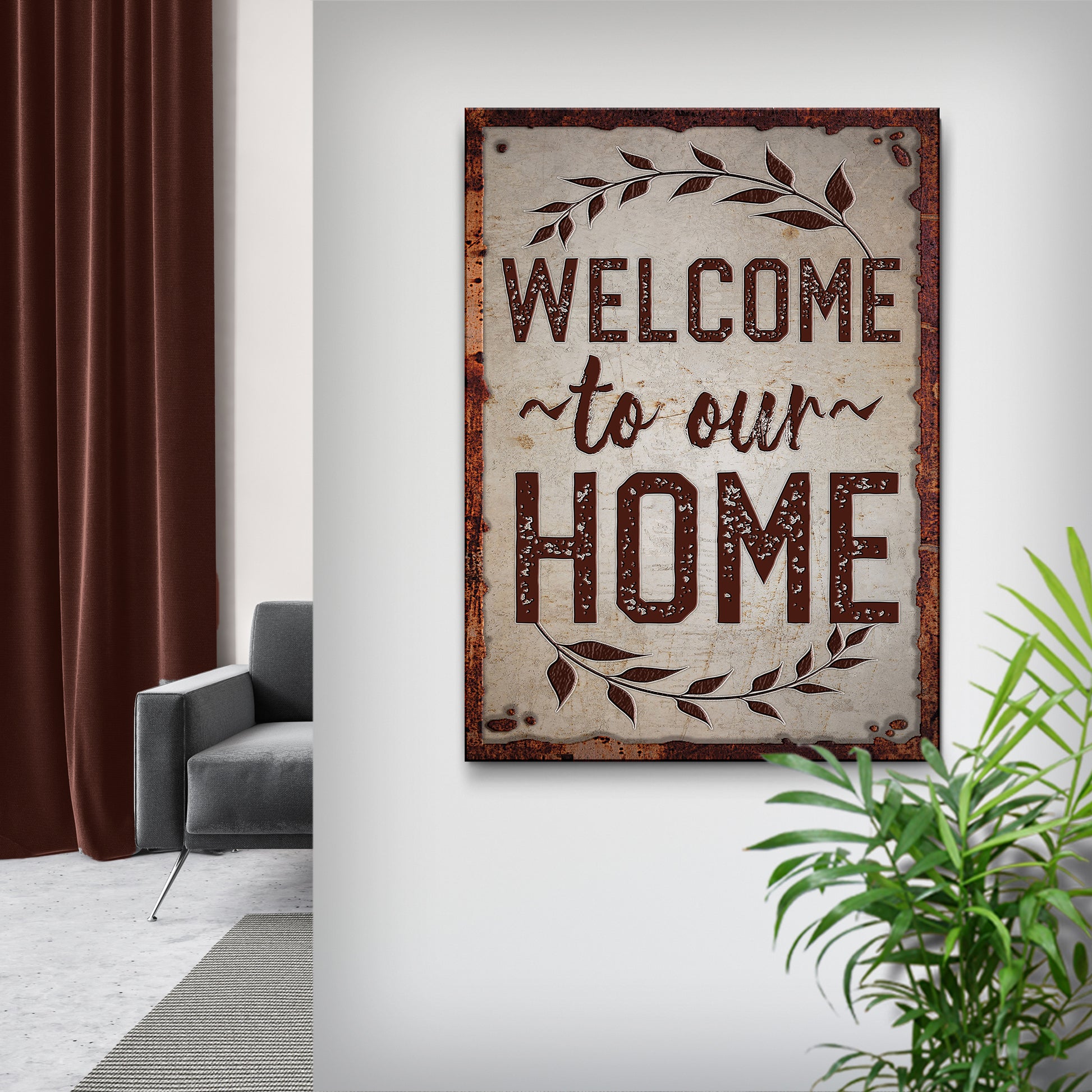 Welcome To Our Home Sign Style 1 - Image by Tailored Canvases