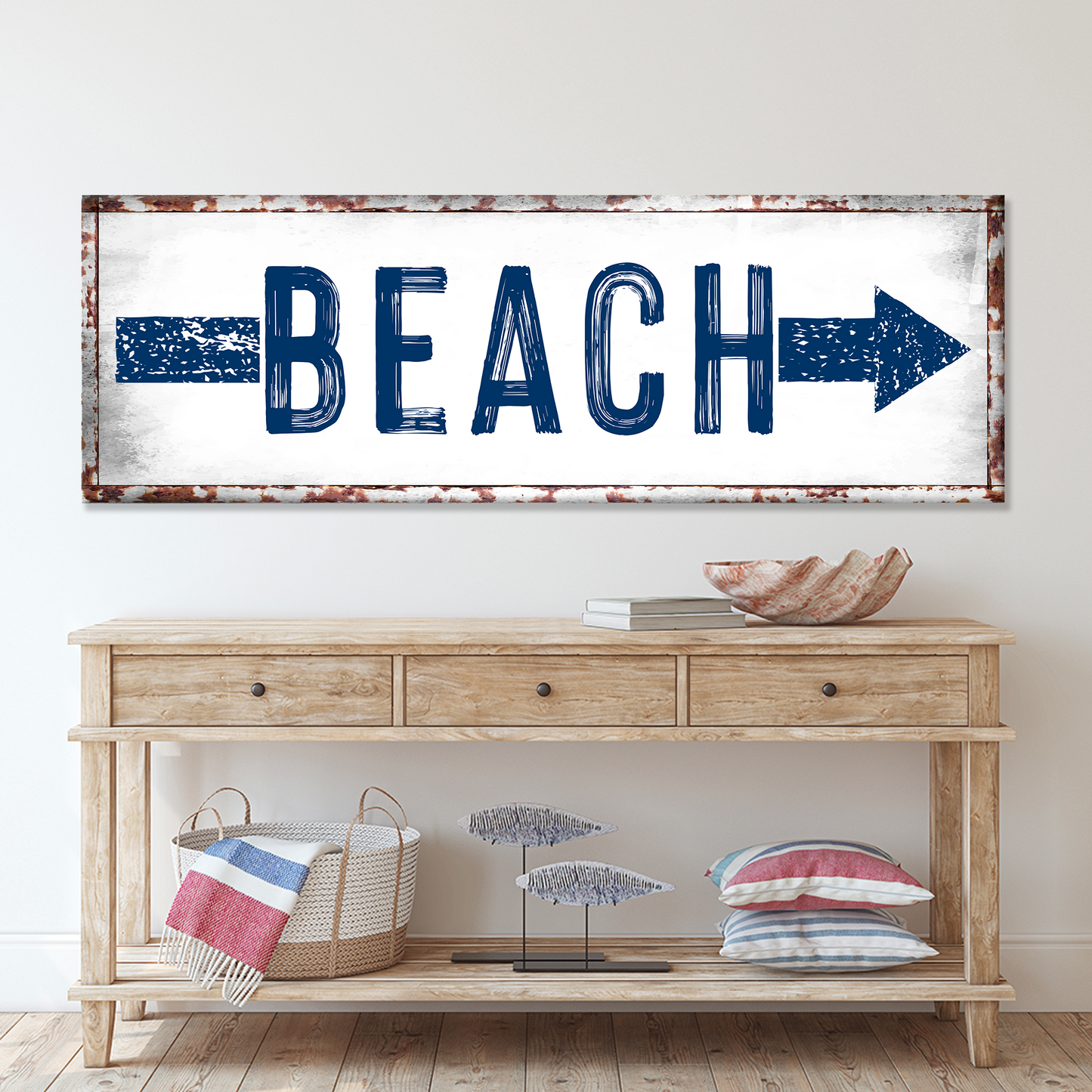 Beach Arrow Sign Style 1 - Image by Tailored Canvases