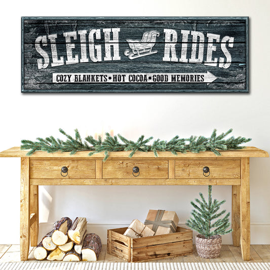 Sleigh Rides Sign - Image by Tailored Canvases