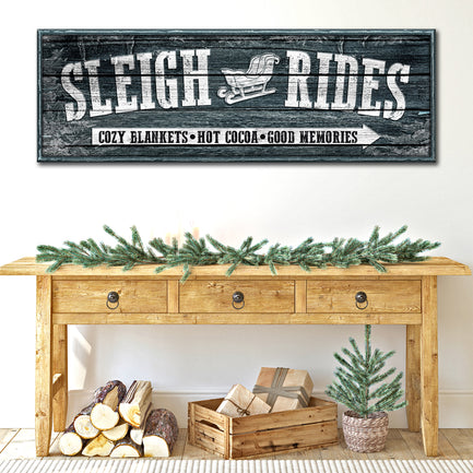Sleigh Rides Sign  - Image by Tailored Canvases