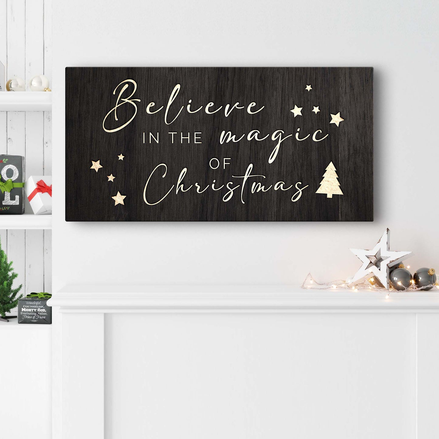 Believe In The Magic Of Christmas Sign II Style 1 - Image by Tailored Canvases