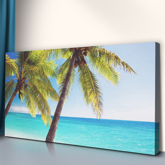 Coconut Trees By The Beach Canvas Wall Art - Image by Tailored Canvases