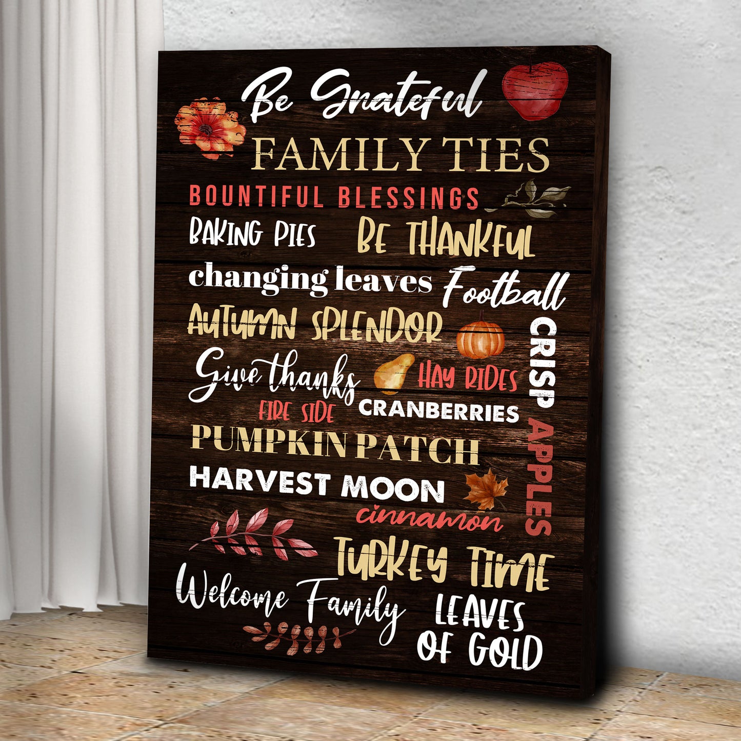 Be Grateful Bountiful Blessings Sign Style 1 - Image by Tailored Canvases