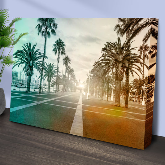Port Vell Promenade Canvas Wall Art - Image by Tailored Canvases