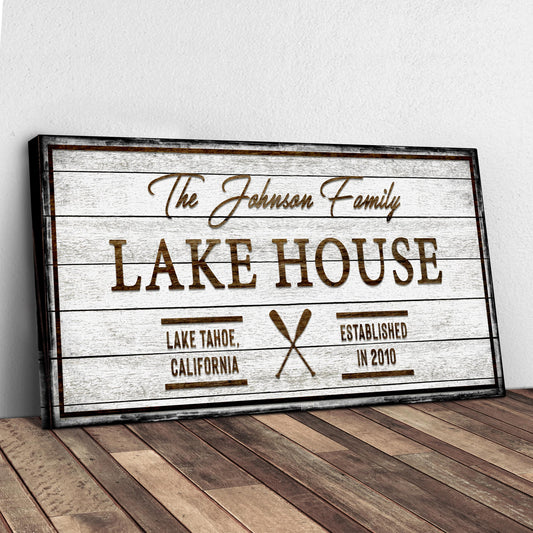 Family Lake House Sign V - Image by Tailored Canvases