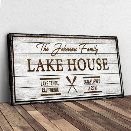 Family Lake House Sign V - Image by Tailored Canvases