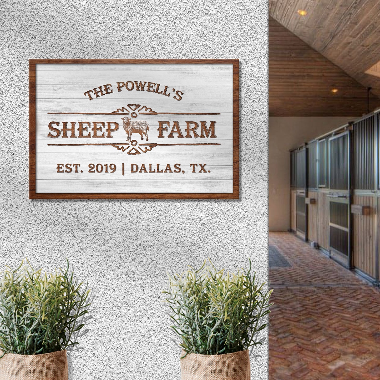 Sheep Farm Sign IV Style 1 - Image by Tailored Canvases
