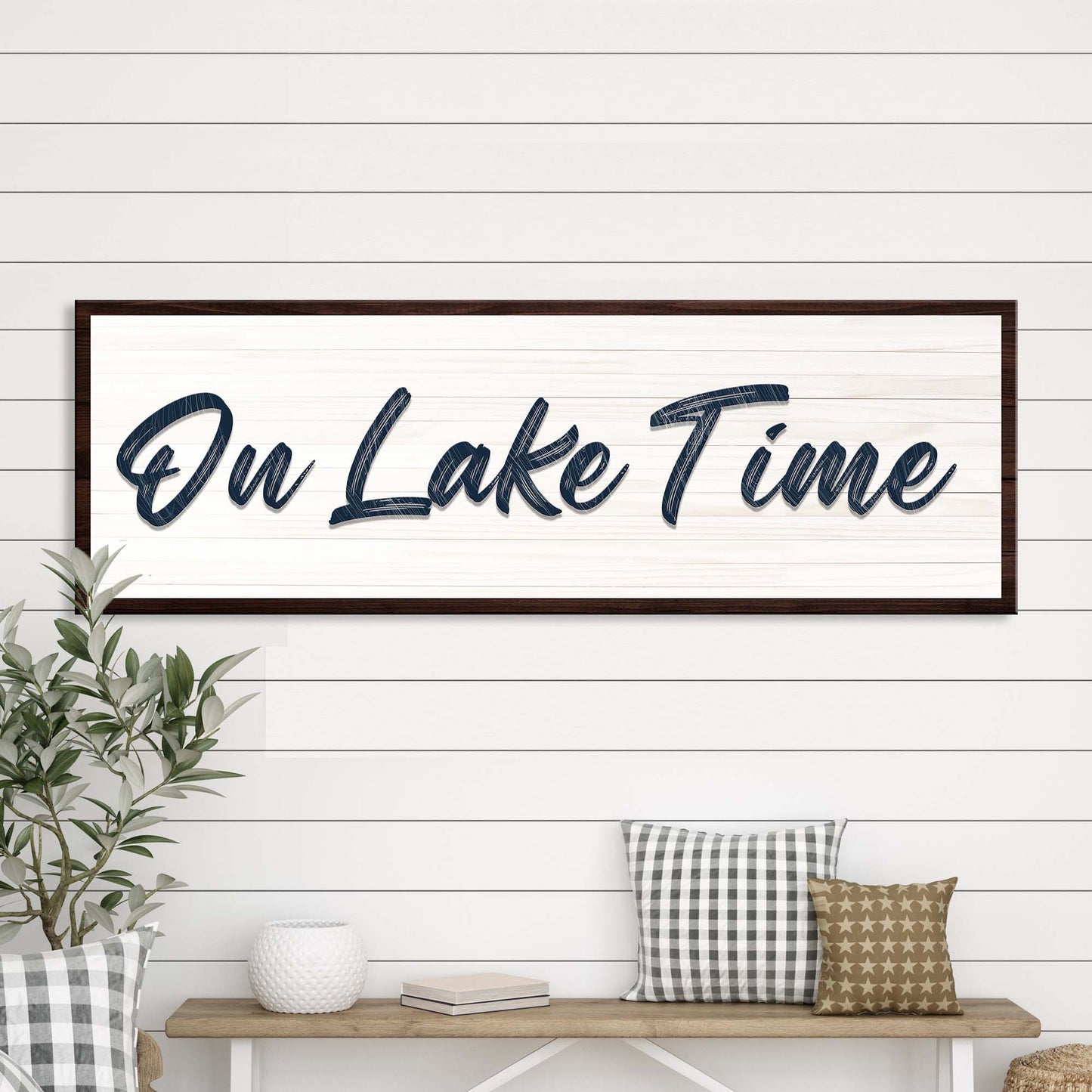 On Lake Time Sign Style 2 - Image by Tailored Canvases