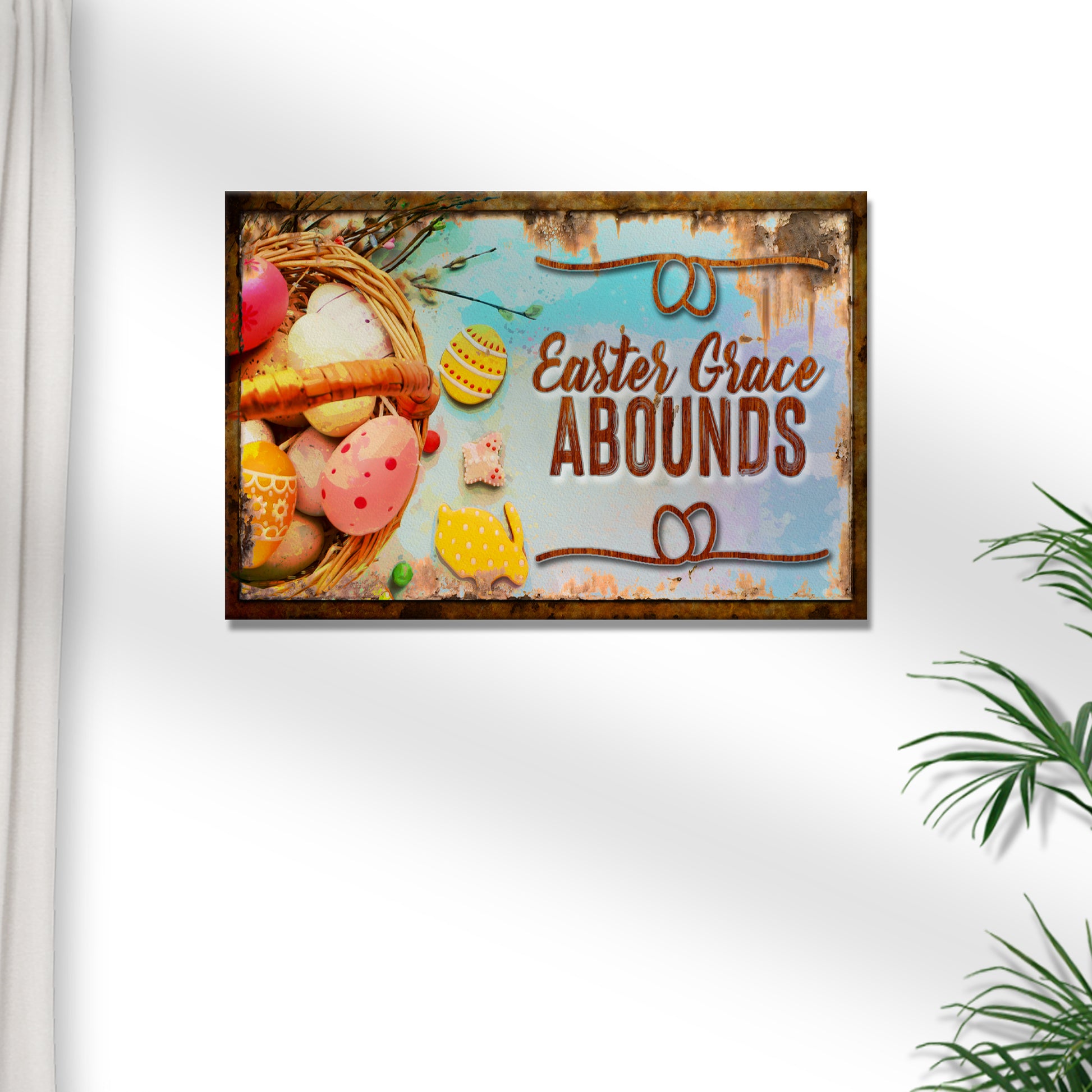Easter Grace Abounds Sign Style 1 - Image by Tailored Canvases