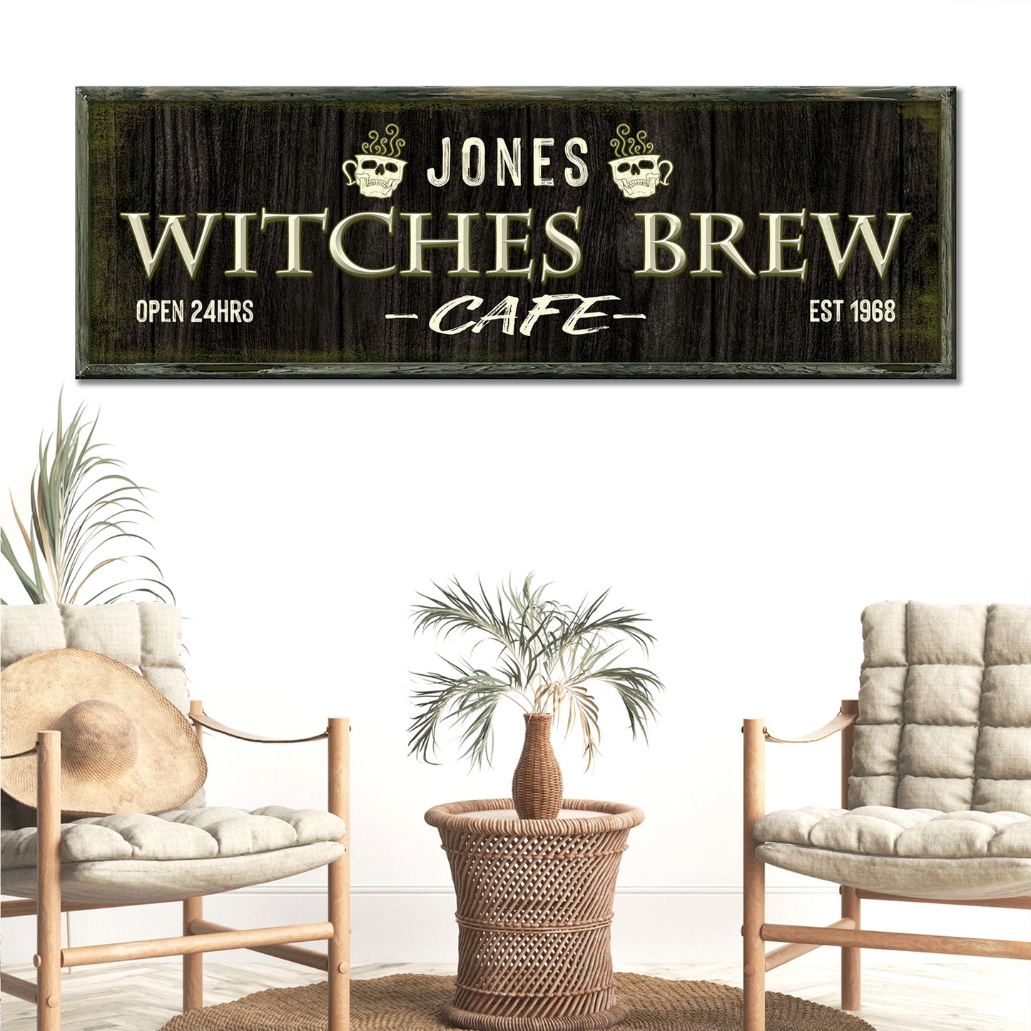 Witches Brew Cafe Sign Style 1 - Image by Tailored Canvases