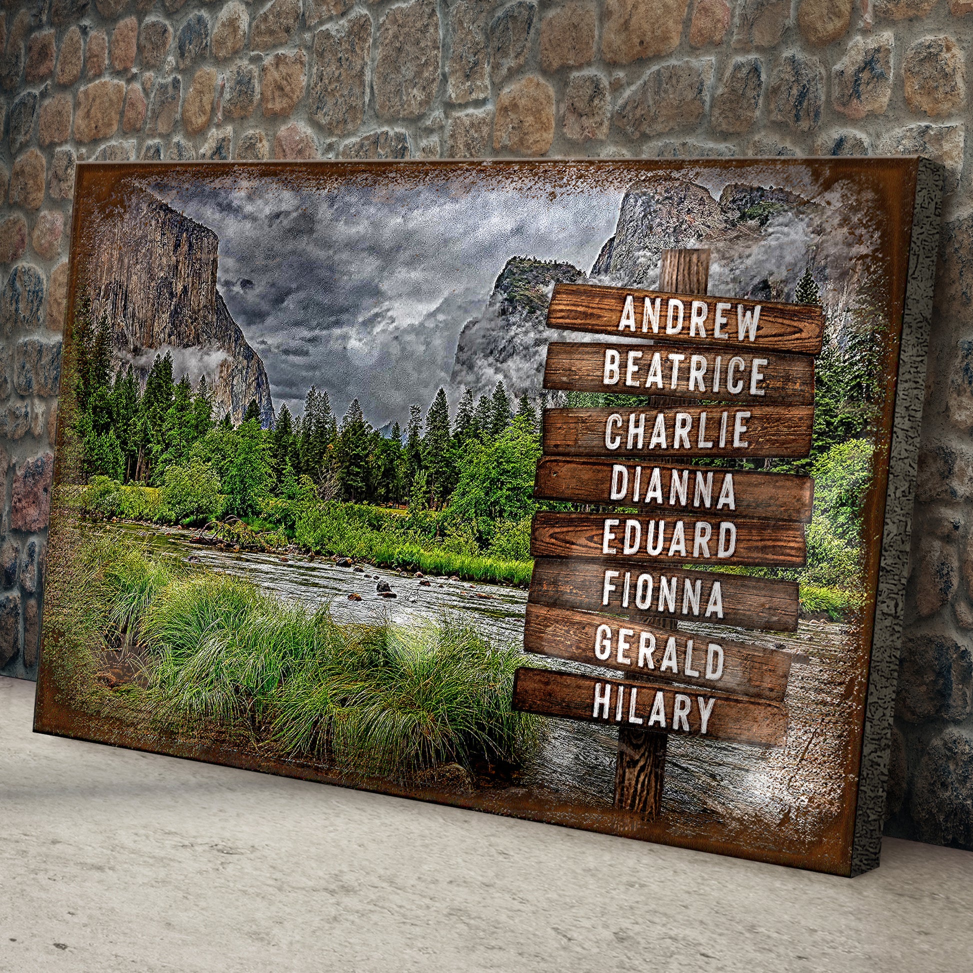 Lake Family Name Sign Style 1 - Image by Tailored Canvases