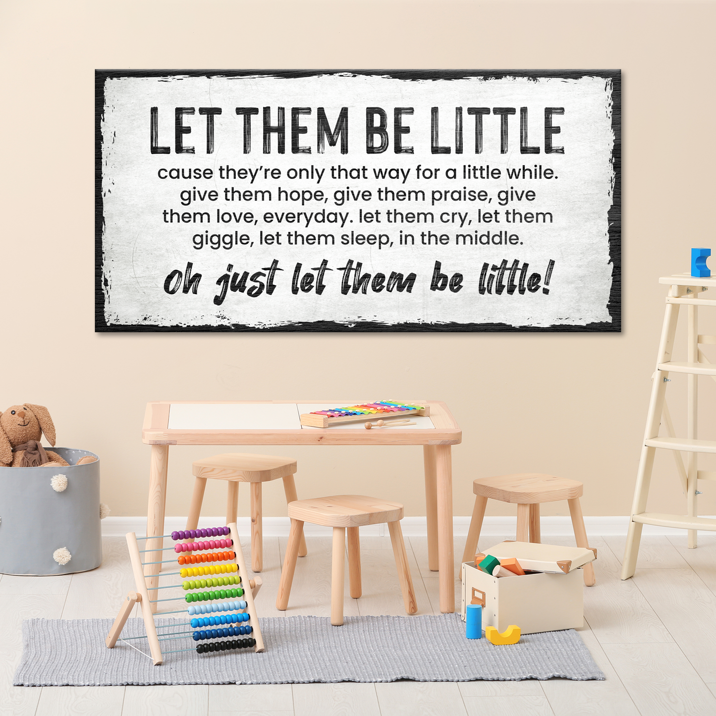 Let them be little Sign Style 2 - Image by Tailored Canvases