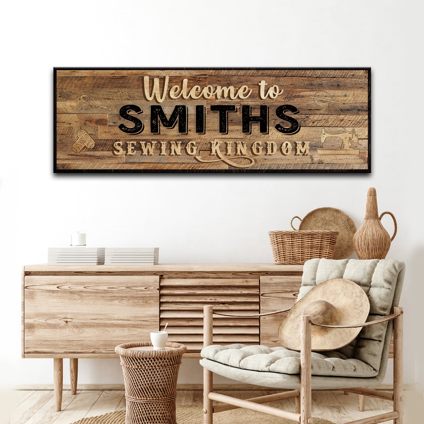Sewing Kingdom Sign Style 1 - Image by Tailored Canvases