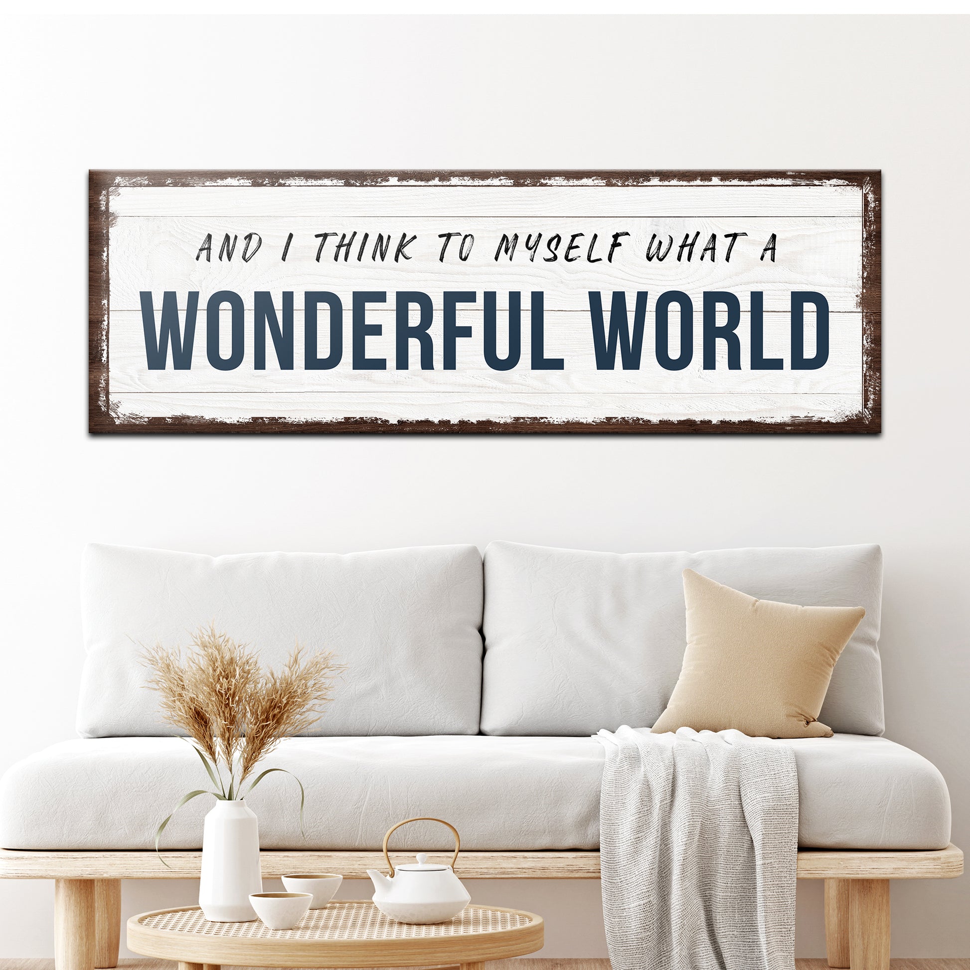 What A Wonderful World Sign Style 2 - Image by Tailored Canvases
