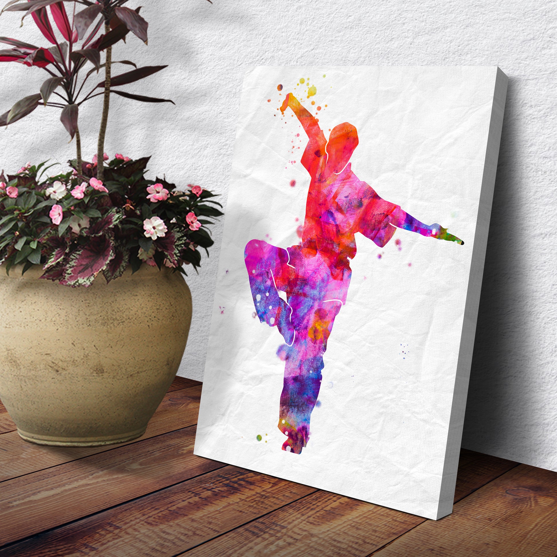 Kung Fu Watercolor Canvas Wall Art Style 2 - Image by Tailored Canvases