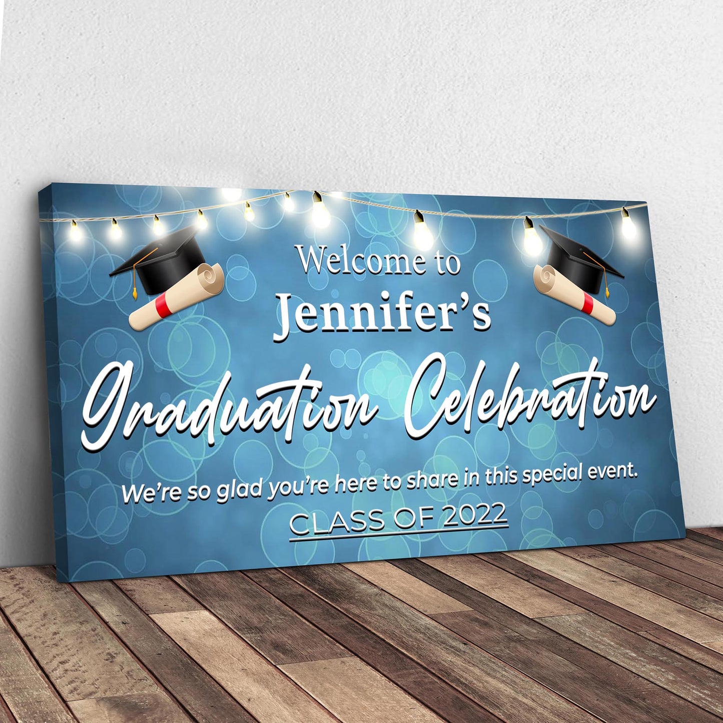 Graduation Celebration Welcome Sign Style 2 - Image by Tailored Canvases