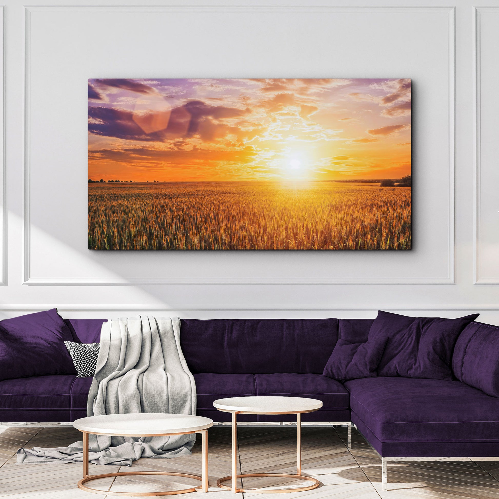 Dusk At The Wheat Field Wall Art Style 2 - Image by Tailored Canvases