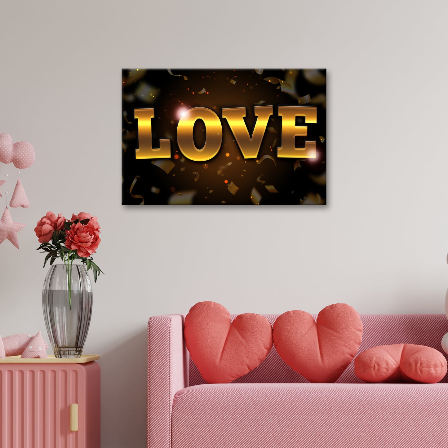 Valentine Golden Love Pop Sign - Image by Tailored Canvases