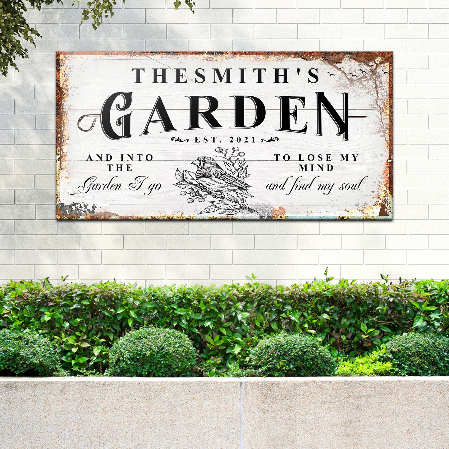 Family Garden Sign Style 3 - Image by Tailored Canvases