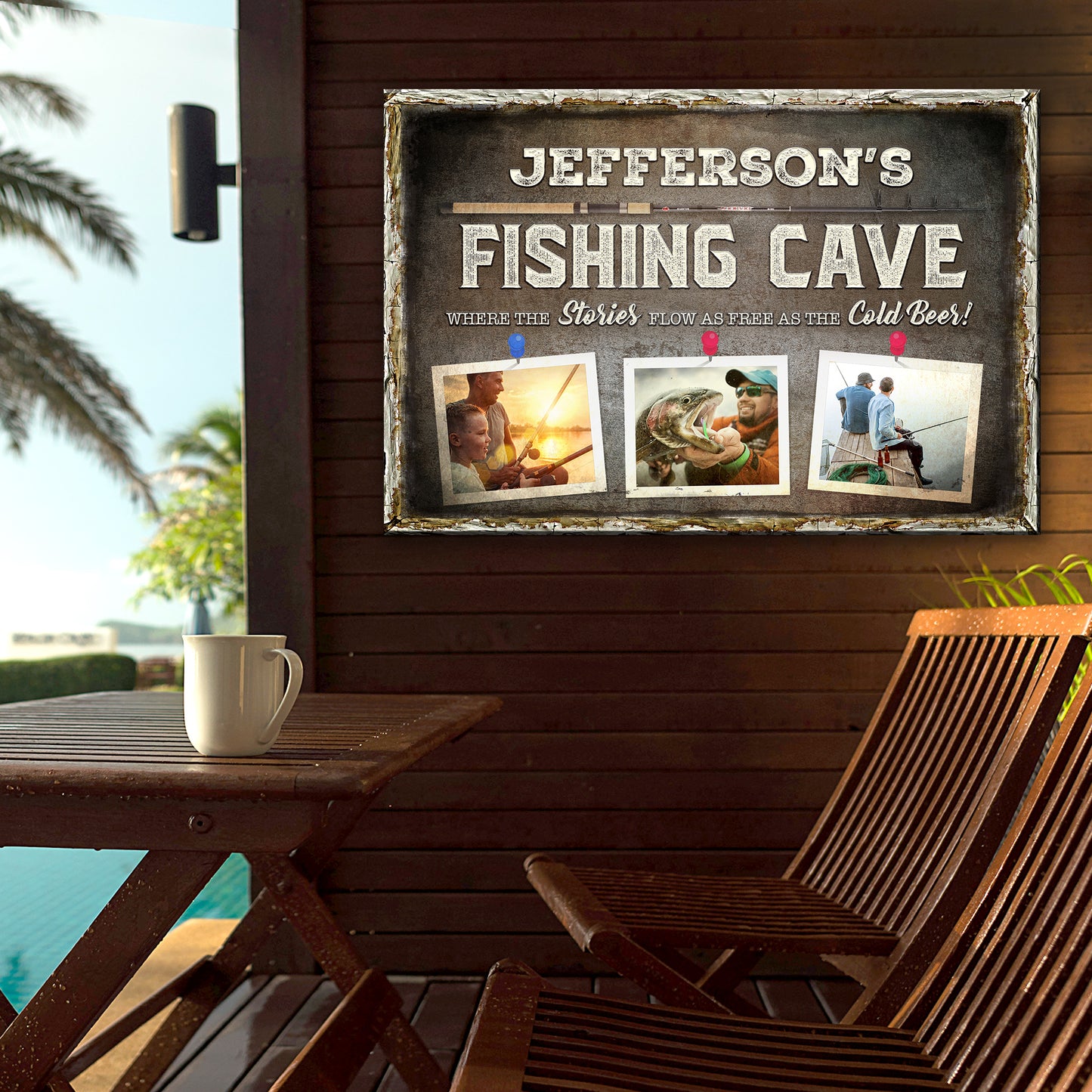 Fishing Cave Sign Style 2 - Image by Tailored Canvases