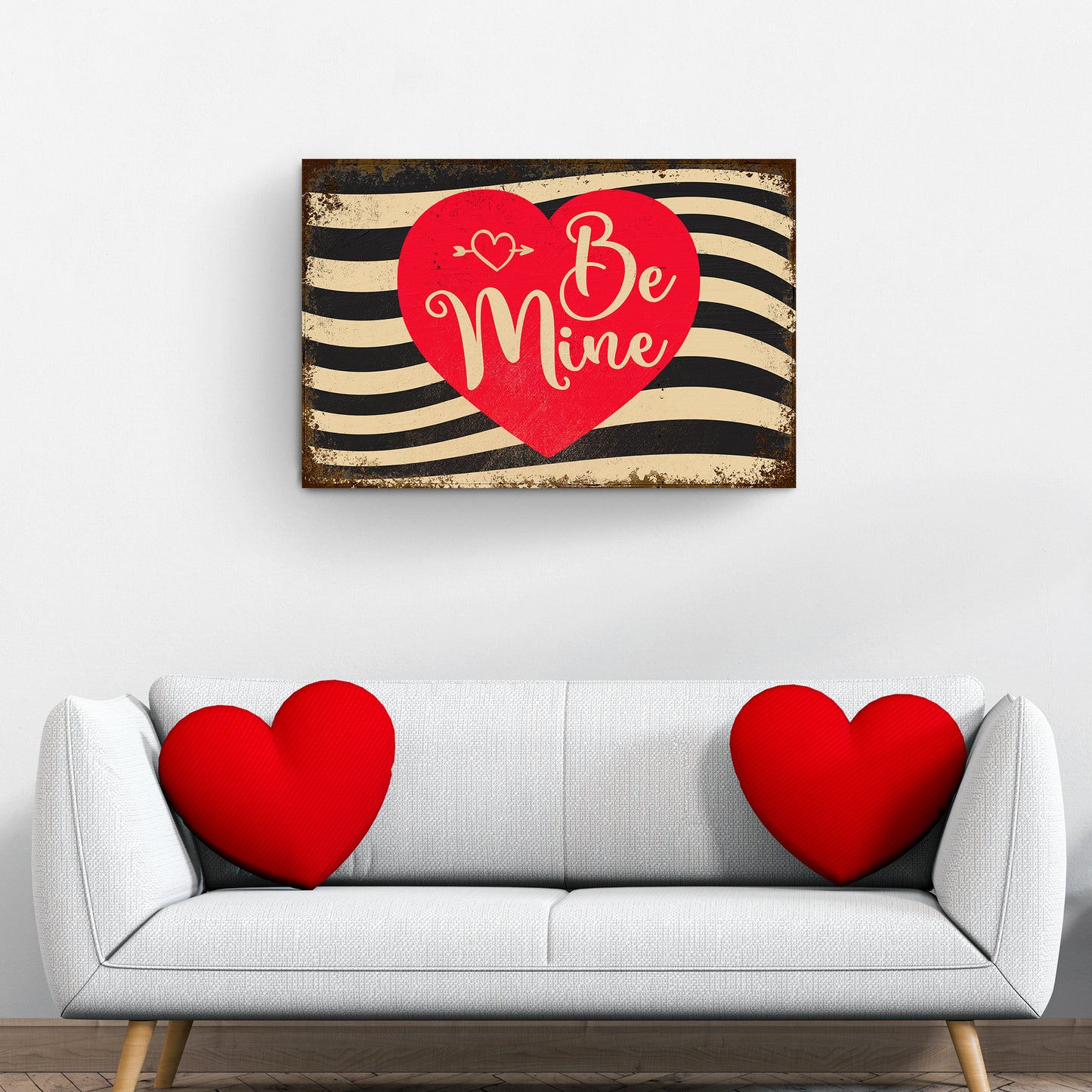 Valentine Be Mine Flag Sign - Image by Tailored Canvases