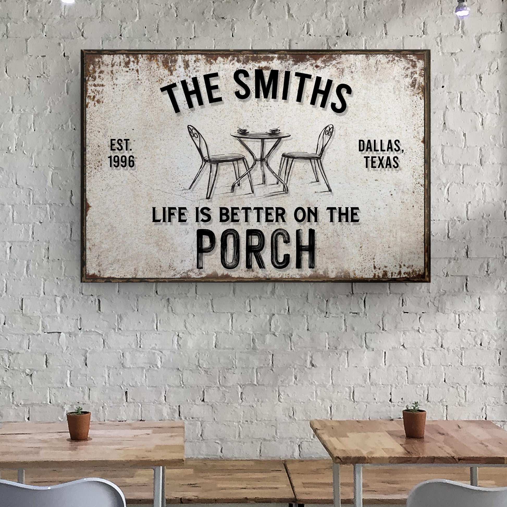 Life Is Better On The Porch Sign Style 2 - Image by Tailored Canvases