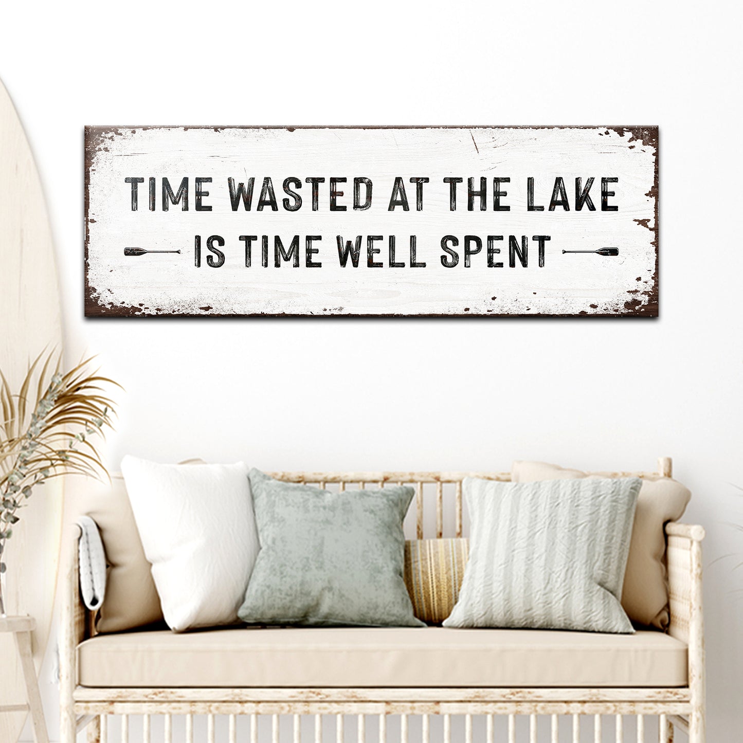 Time At The Lake Sign Style 2 - Image by Tailored Canvases