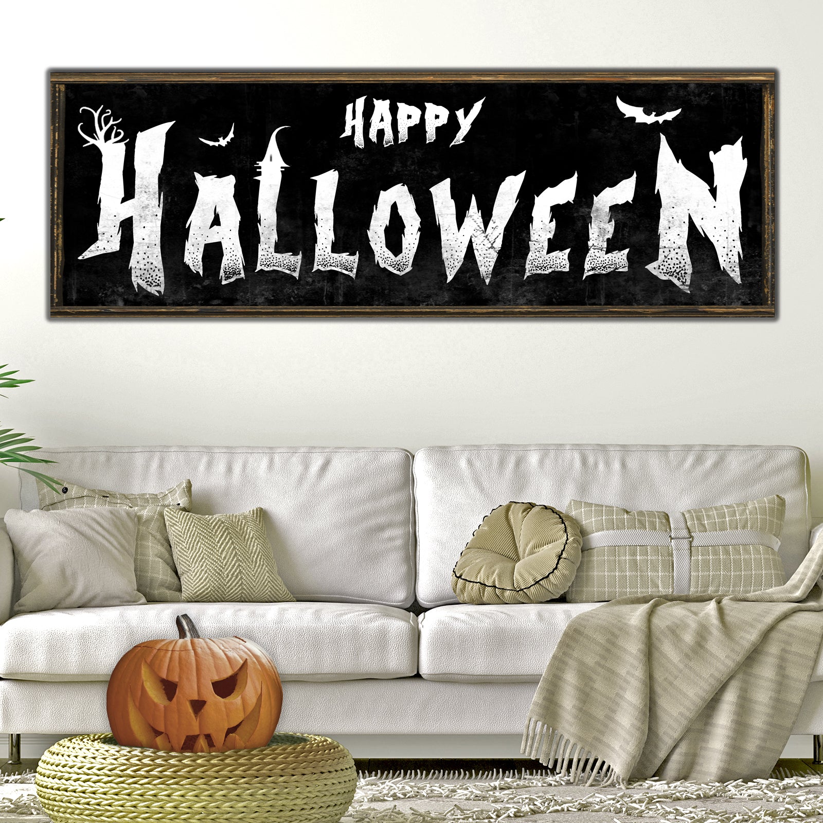 Happy Halloween Sign Style 2 - Image by Tailored Canvases