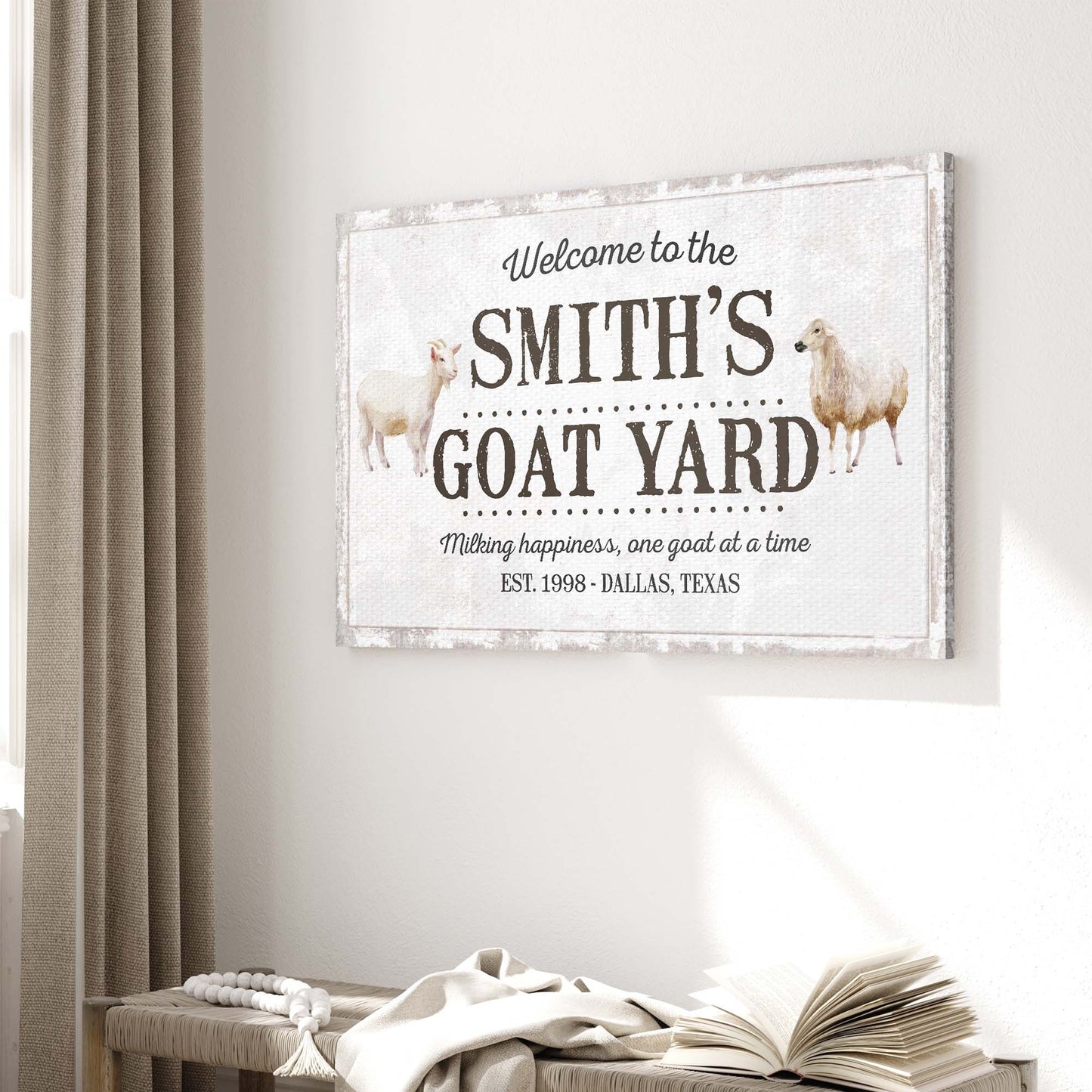 Goat Yard Sign Style 2 - Image by Tailored Canvases