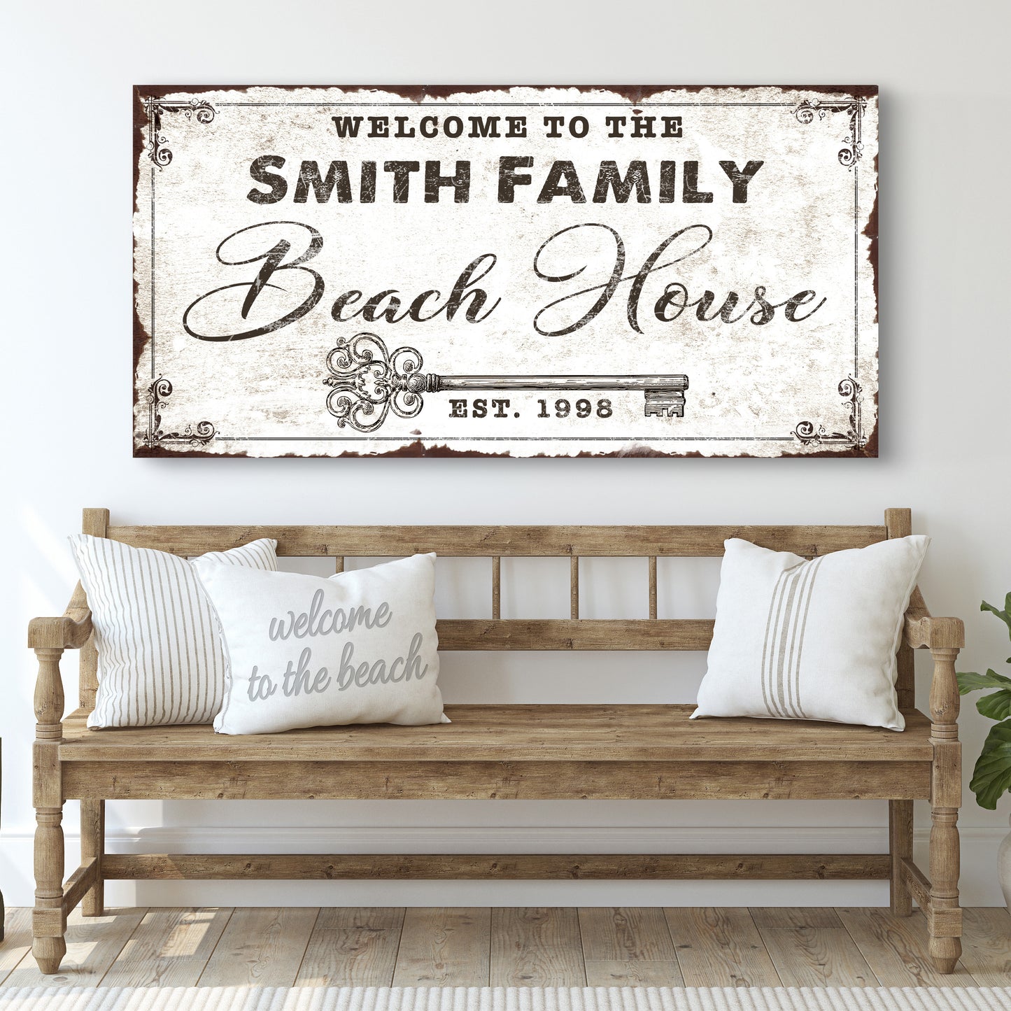 Family Beach House Sign II Style 1 - Image by Tailored Canvases