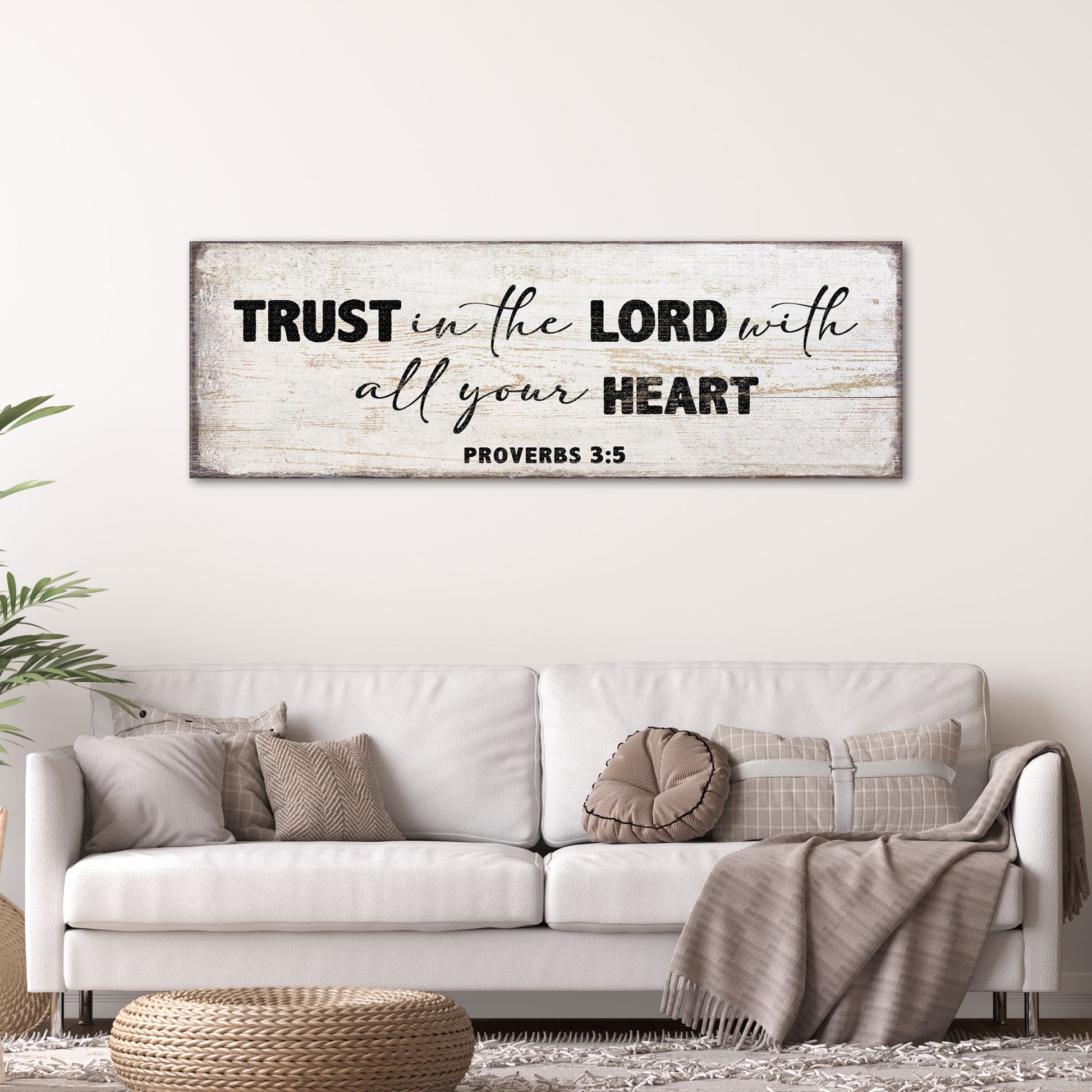 Proverbs 3:5 - Trust In The Lord With All Your Heart Sign II - Image by Tailored Canvases
