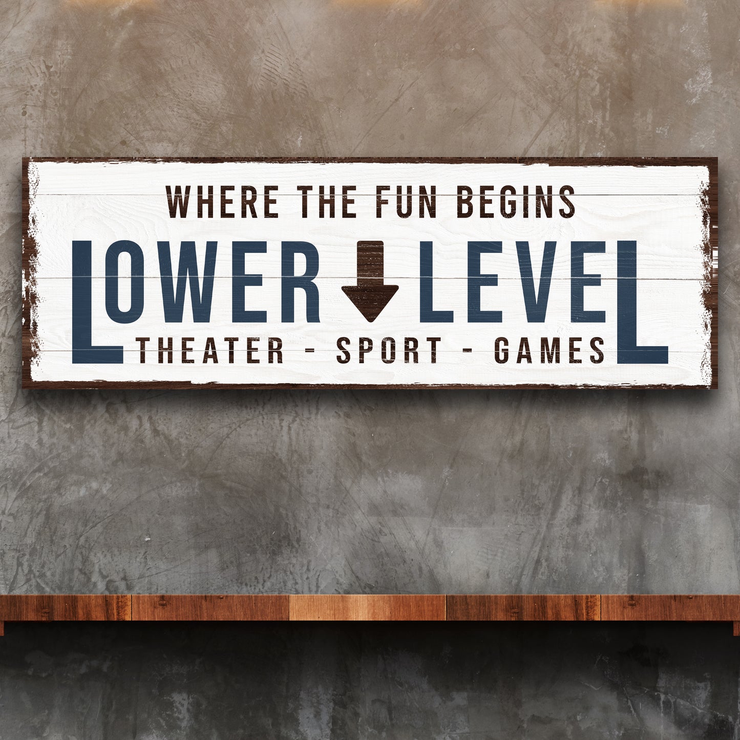 Lower Level Sign III (Free Shipping)