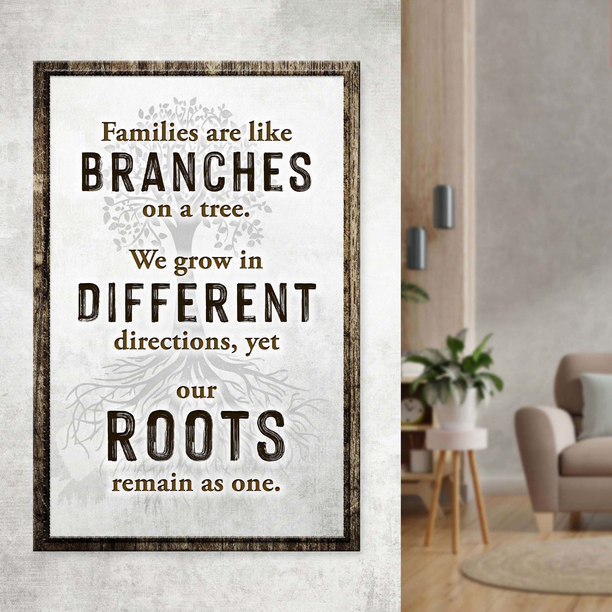 Family Is Like Branches On A Tree Sign II Style 2 - Image by Tailored Canvases