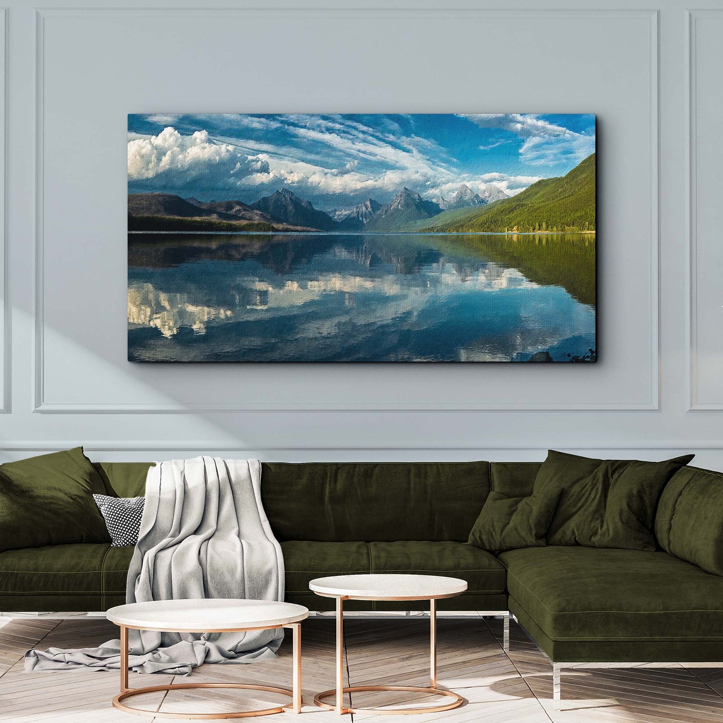 Lake McDonald Montana Canvas Wall Art Style 2 - Image by Tailored Canvases