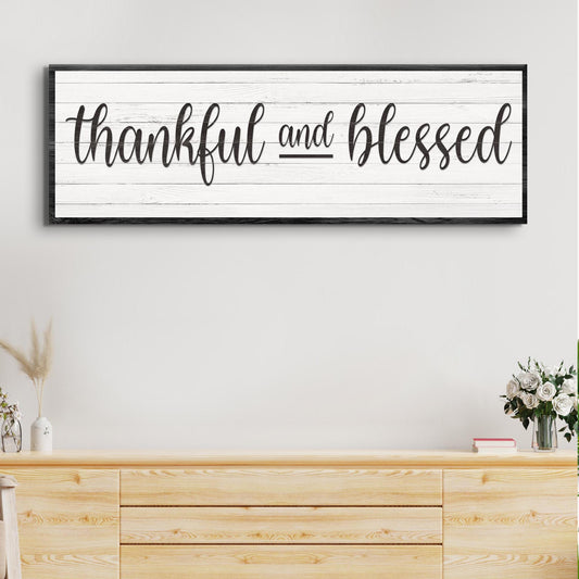 Thankful And Blessed Sign III - Image by Tailored Canvases