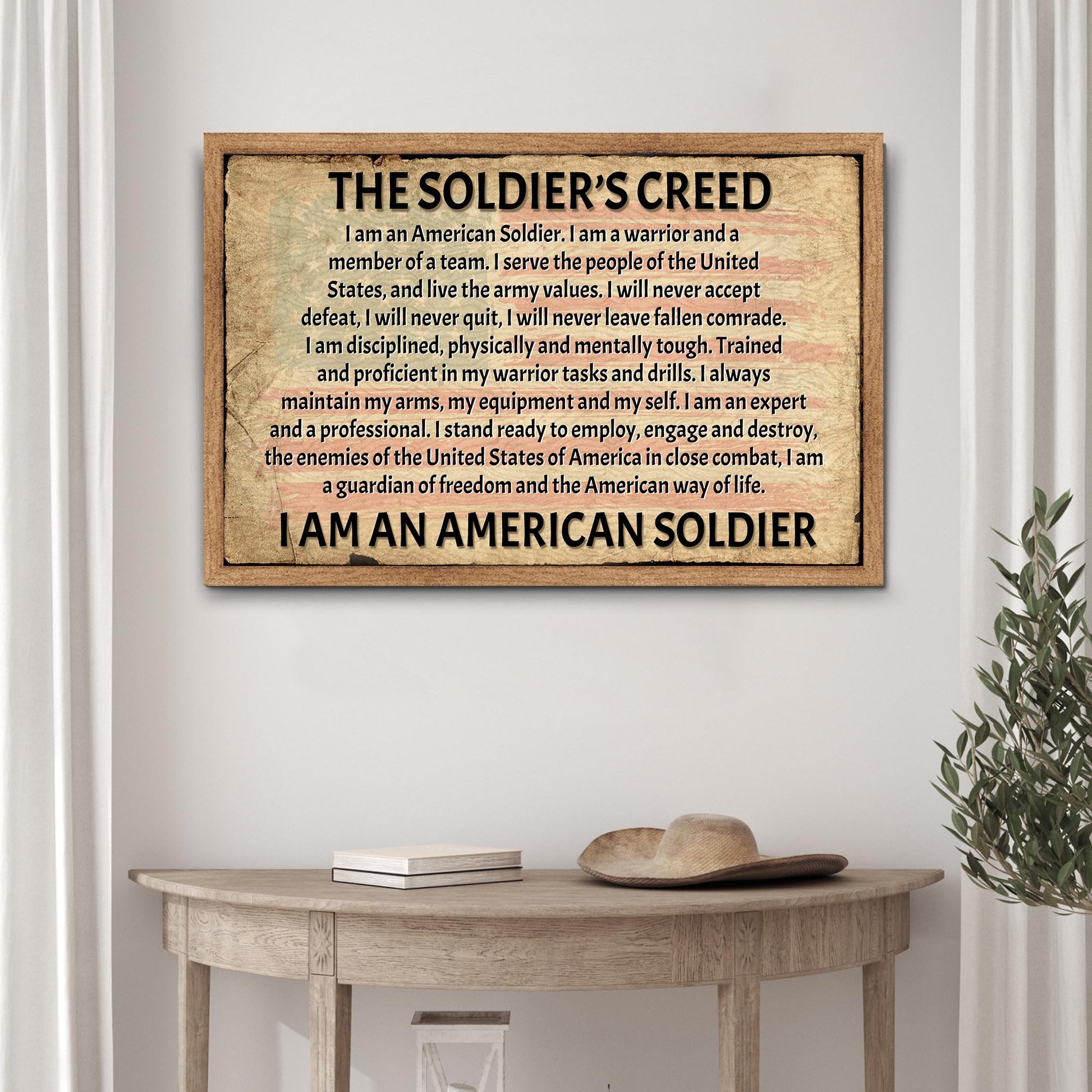 The Soldier's Creed Sign II Style 2 - Image by Tailored Canvases