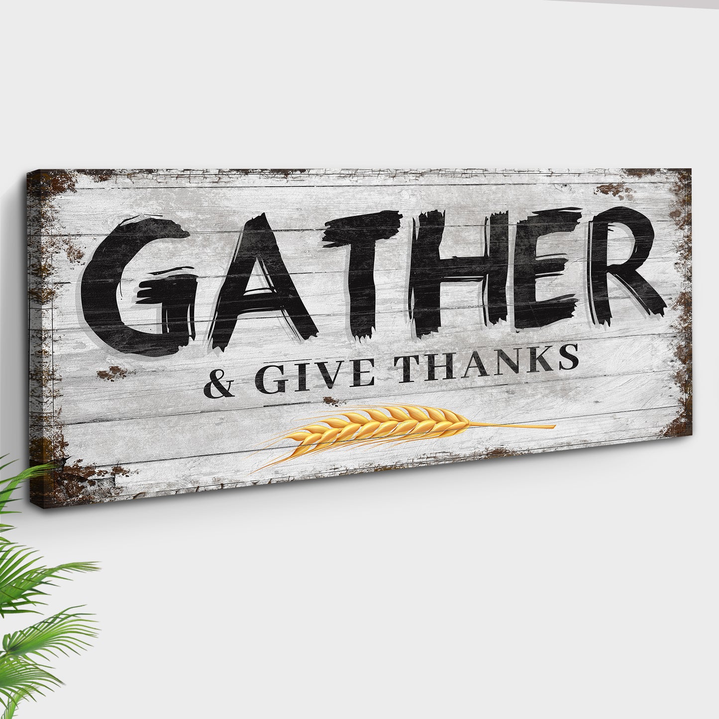 Gather & Give Thanks Sign Style 2 - Image by Tailored Canvases