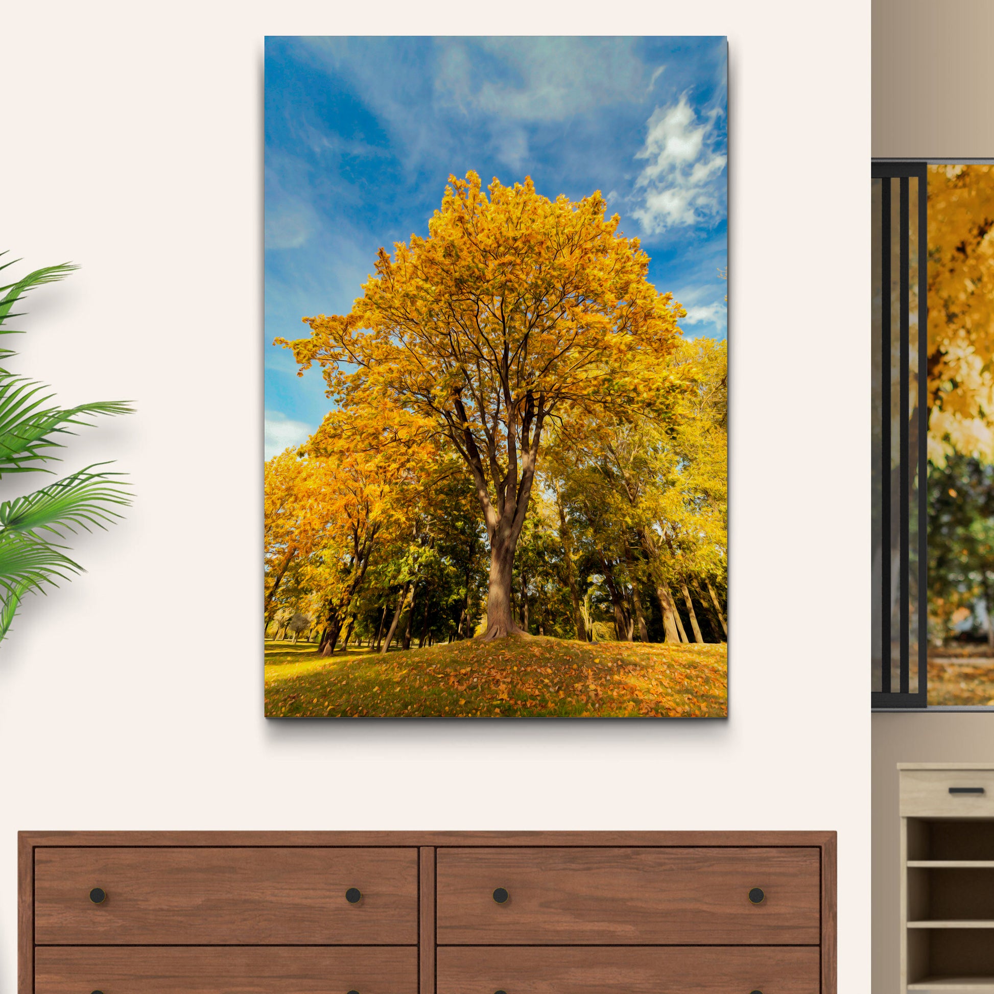 Yellow Maple Tree Canvas Wall Art Style 2 - Image by Tailored Canvases