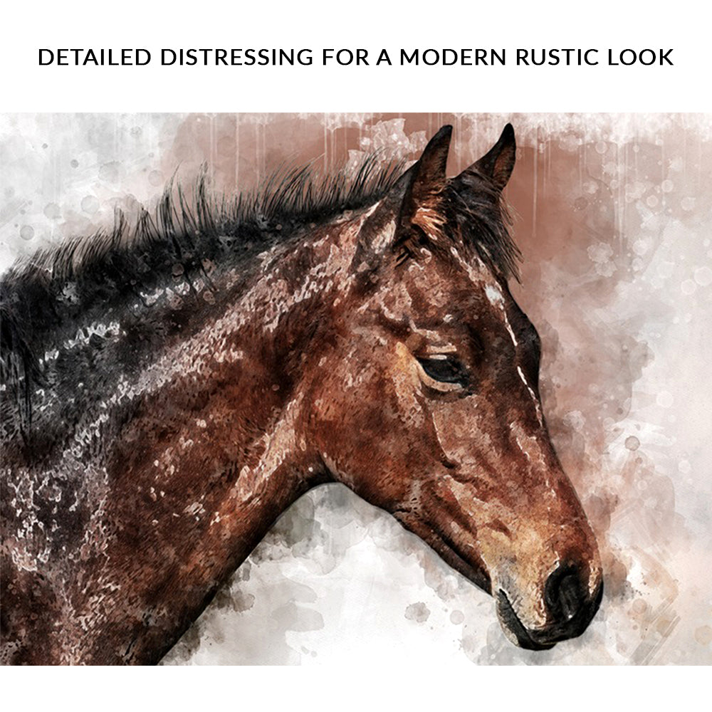 Horse Watercolor Zoom - Image by Tailored Canvases