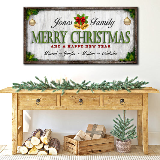 Family Christmas Sign  - Image by Tailored Canvases
