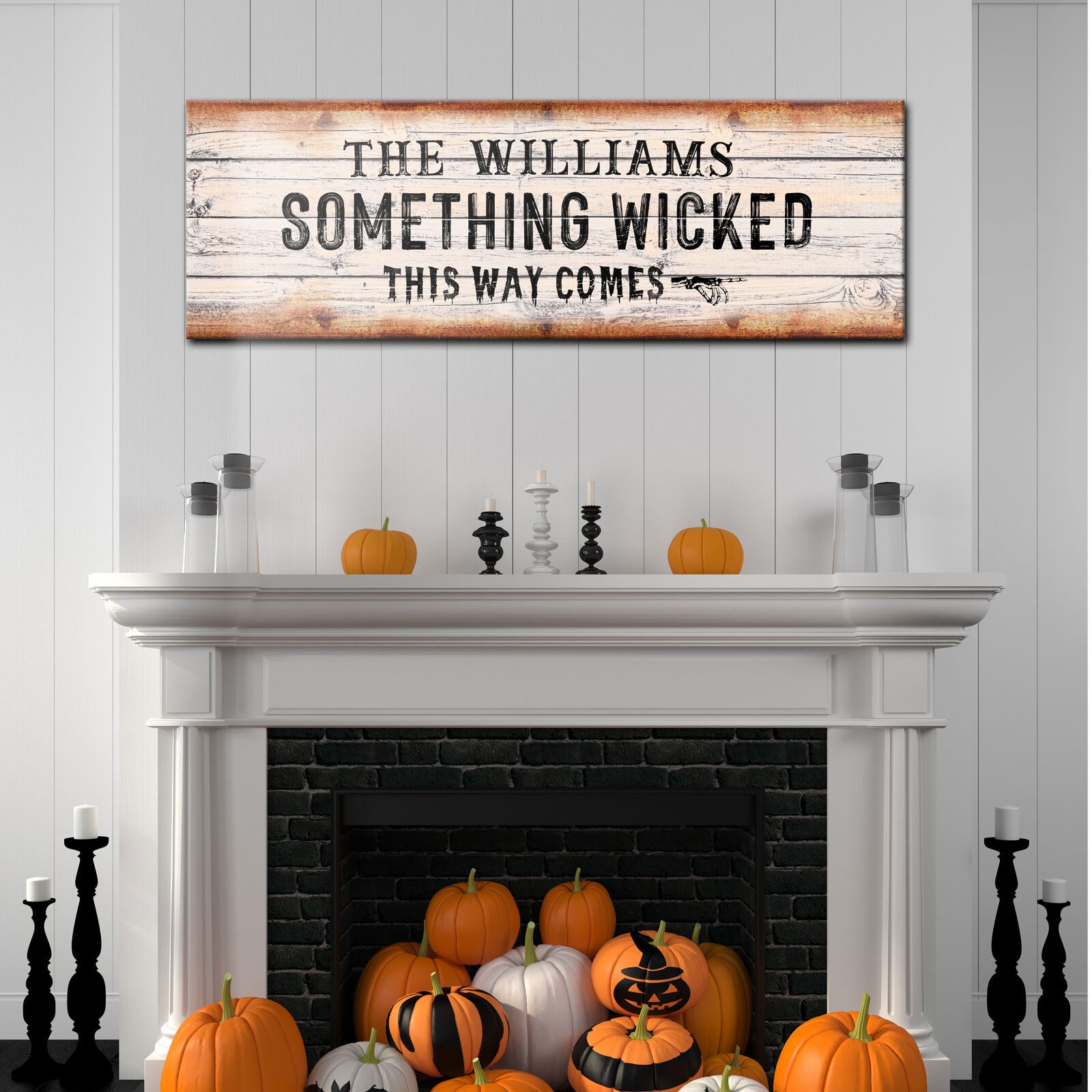 Something Wicked This Way Comes Sign Style 2 - Image by Tailored Canvases